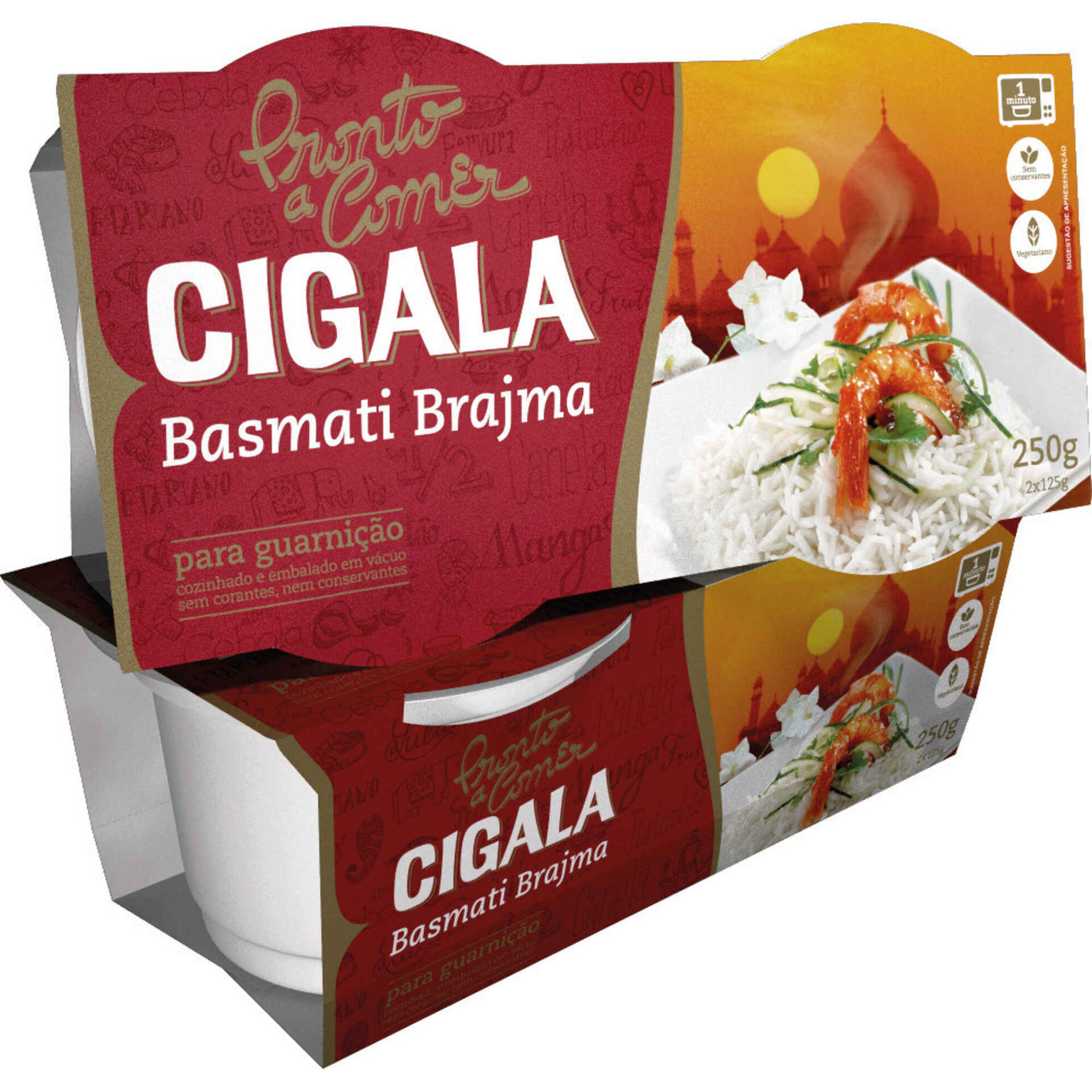 Arroz Basmati Brajma Pronto a Comer sem Gl&uacute;ten Cigala