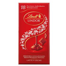 Tablete de Chocolate de Leite Lindor Por&ccedil;&otilde;es Individuais Lindt