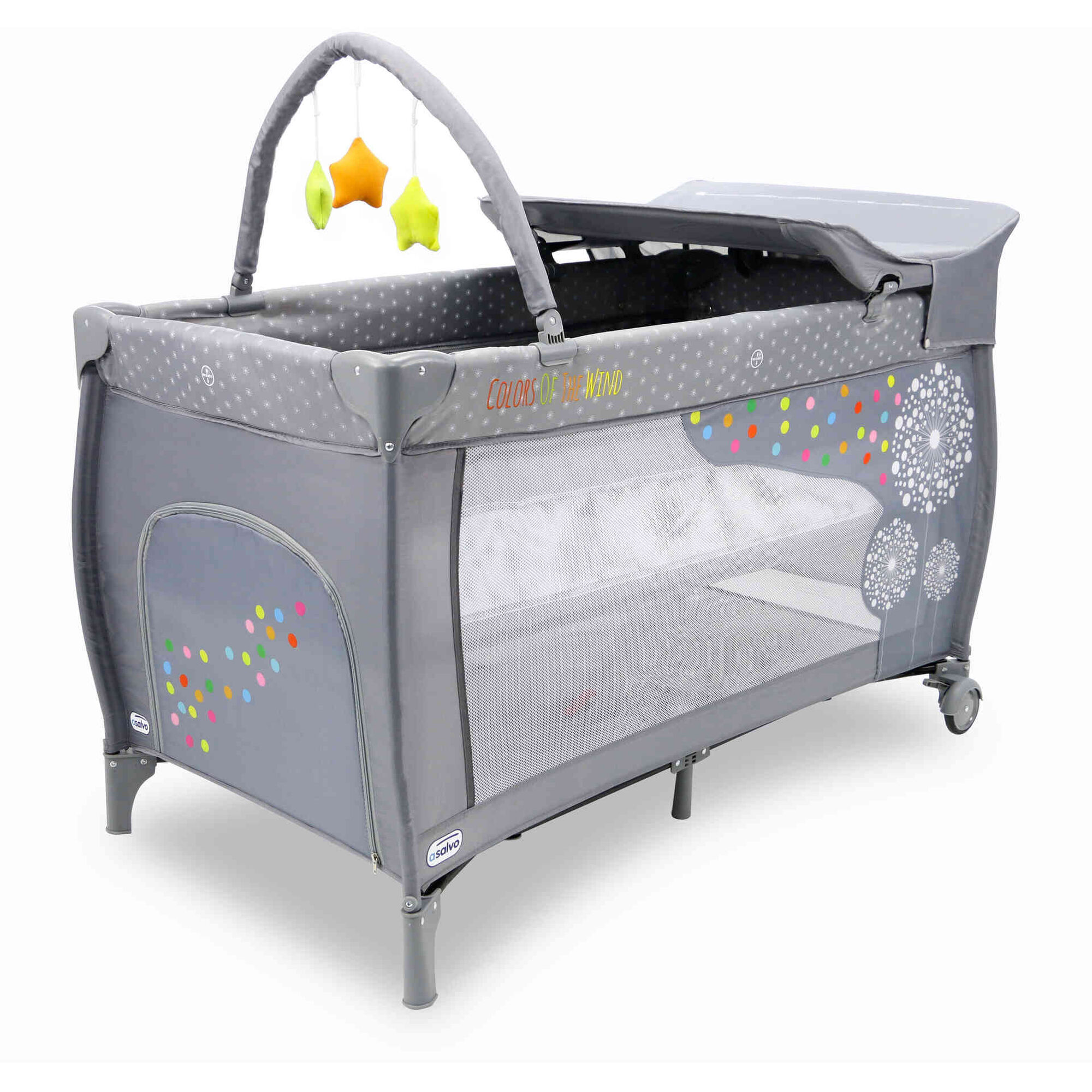 Cama de Viagem Cinza Plus Dente de Leão