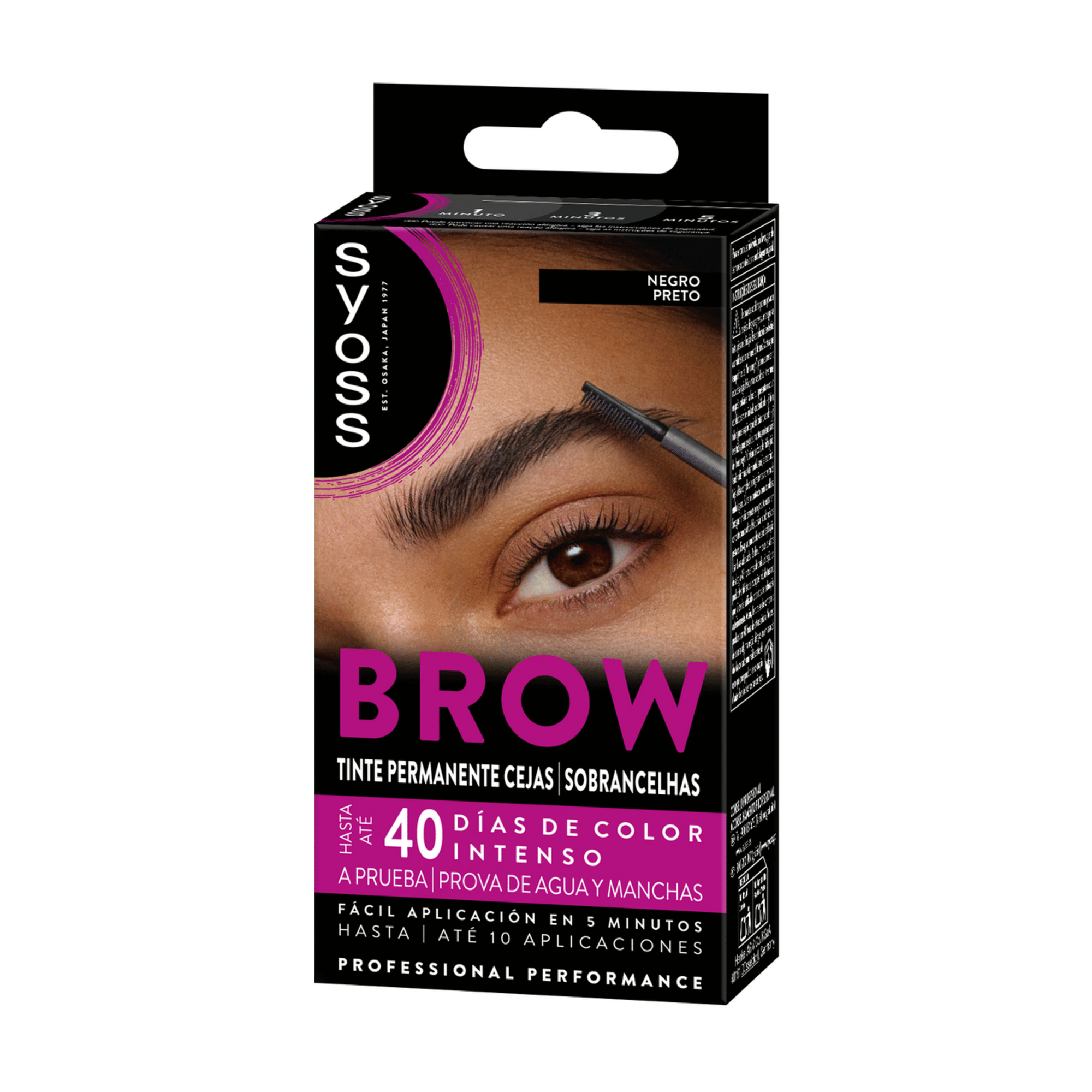 Colora&ccedil;&atilde;o Permanente Sobrancelhas Brow Tint Preto Syoss