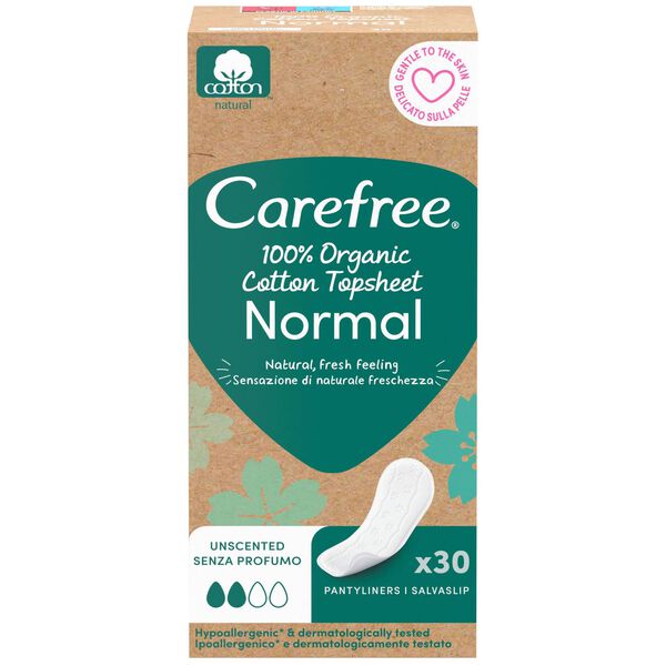 Pensos Diários Organic Normal Carefree