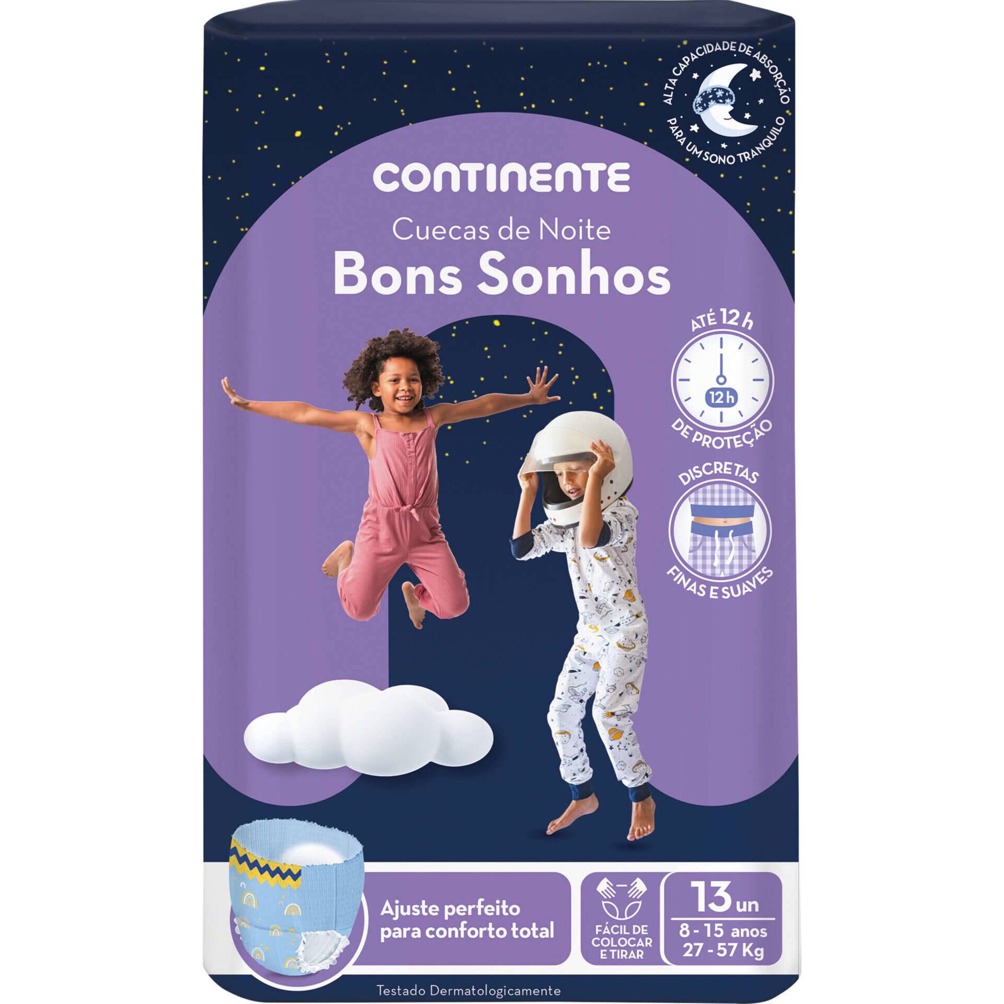 Cuecas Bons Sonhos 27-57 Kg 8-15 Anos
