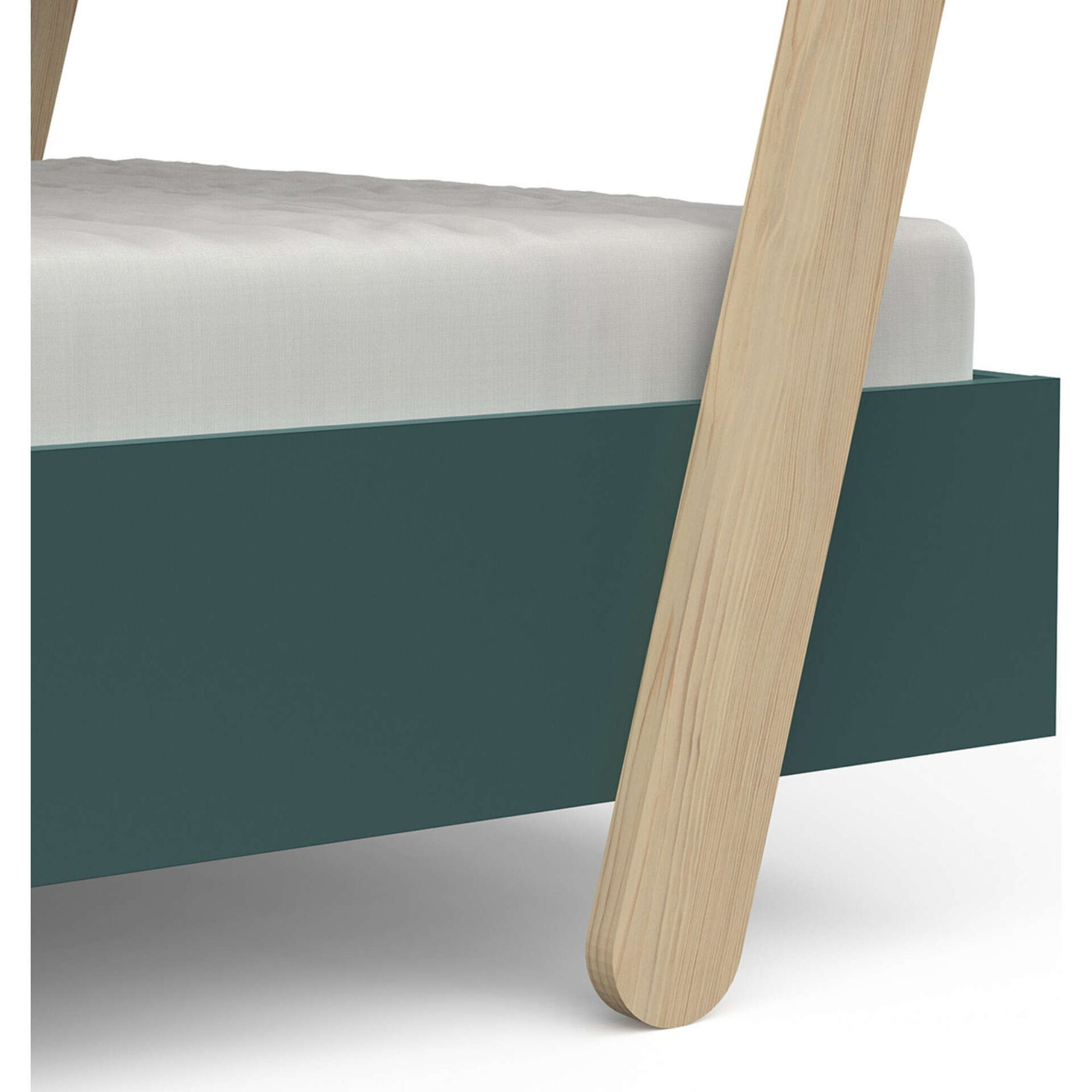 Cama Tenda 143,6x85,1x106,5cm Verde Ard&oacute;sia e Natural Lodge