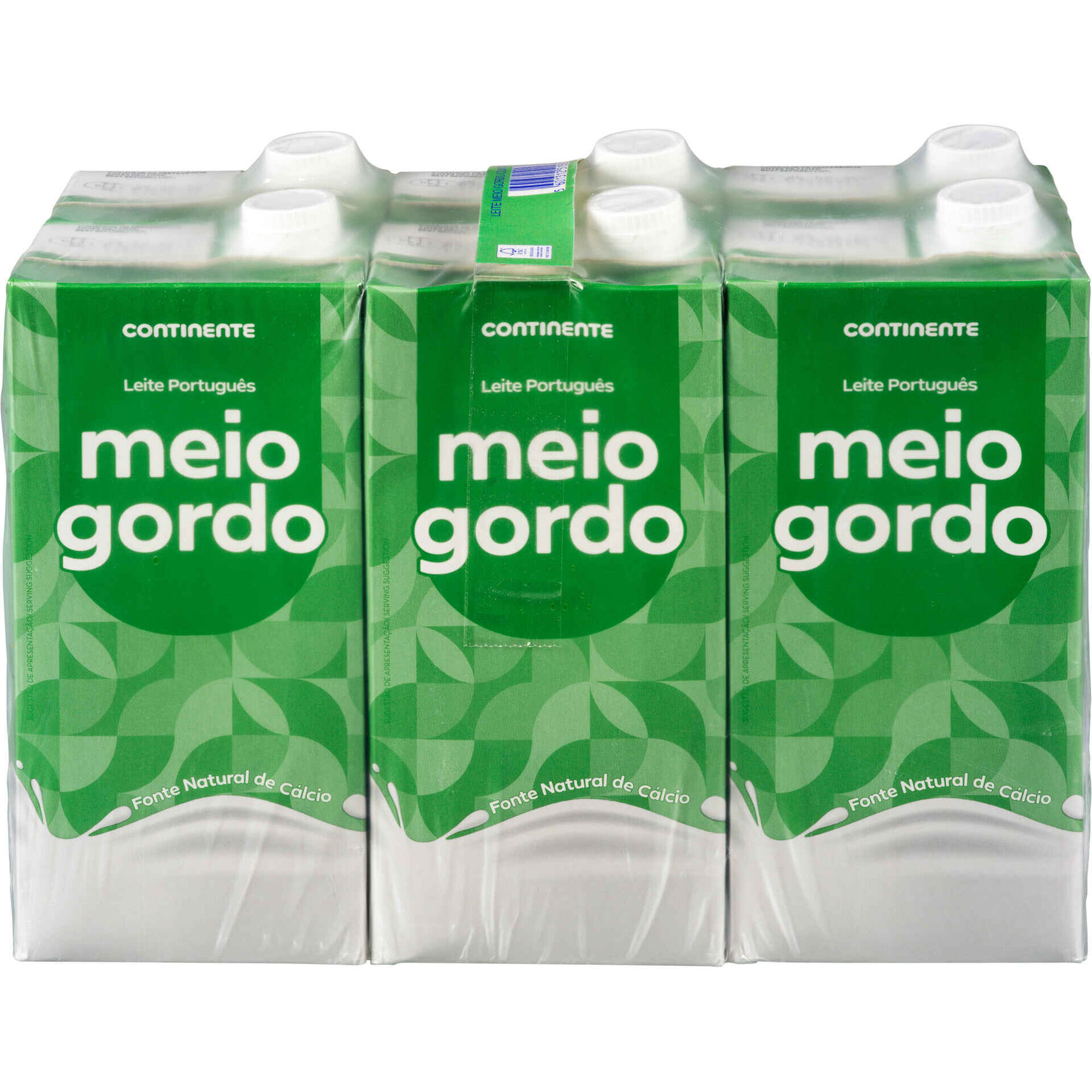 Leite UHT Meio Gordo Continente
