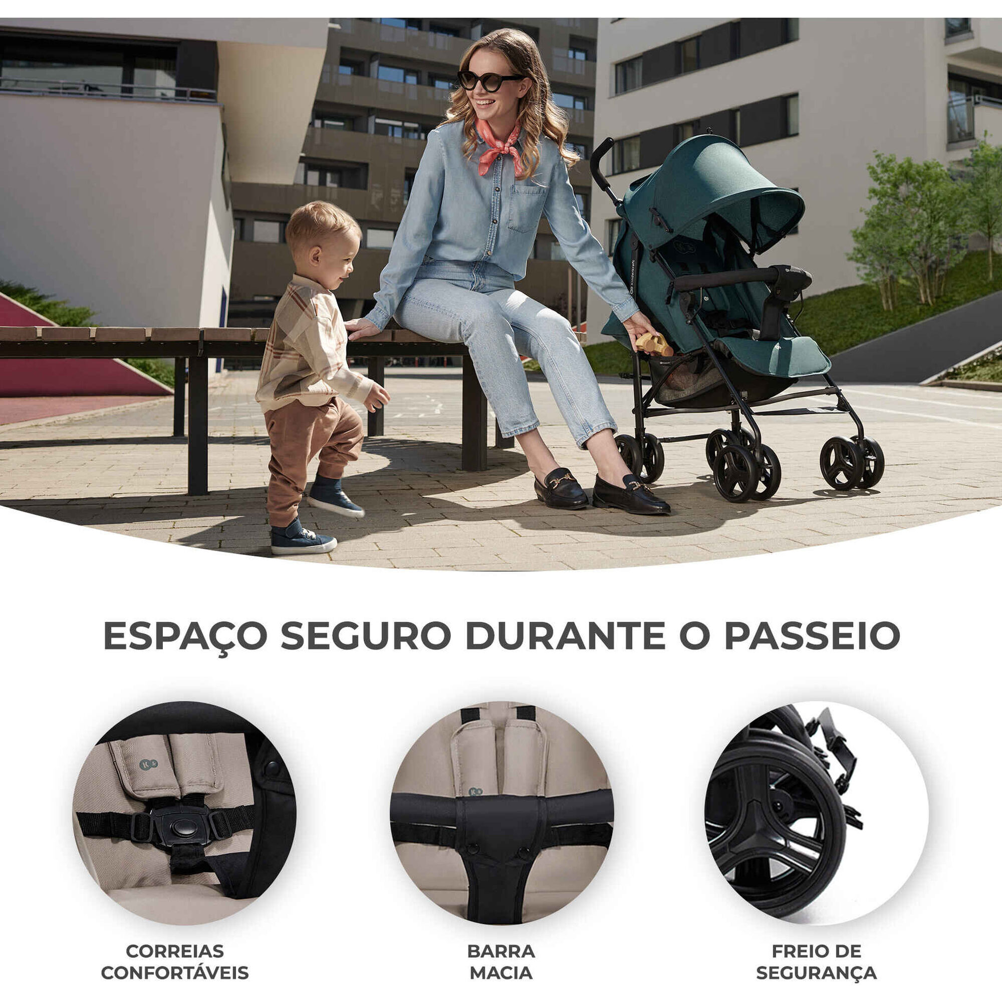 Carrinho de Passeio Bege Tik Kinderkraft