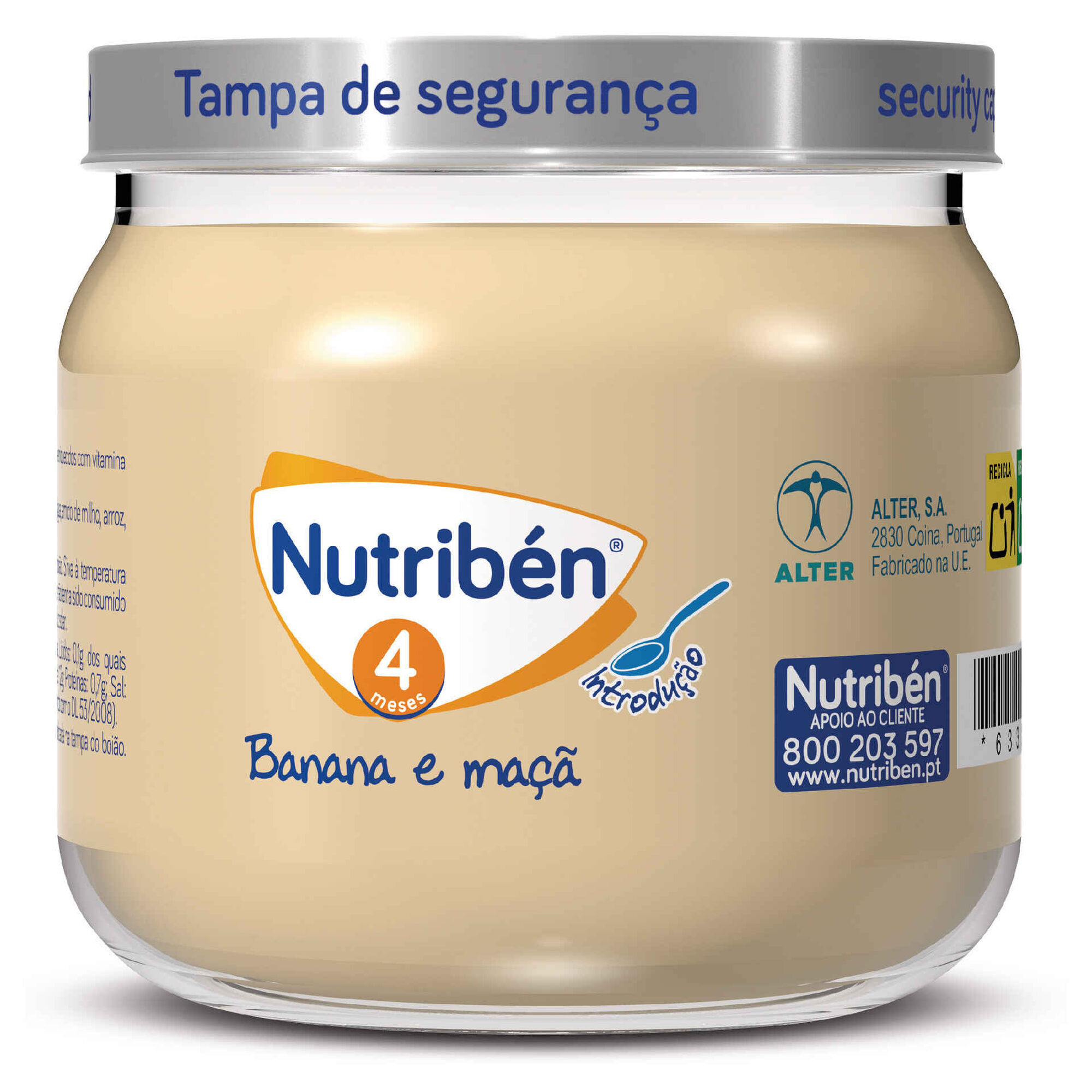 Boião de Fruta Banana e Maçã sem Glúten +4 Meses Boião de Fruta Banana e Maçã sem Glúten +4 Meses