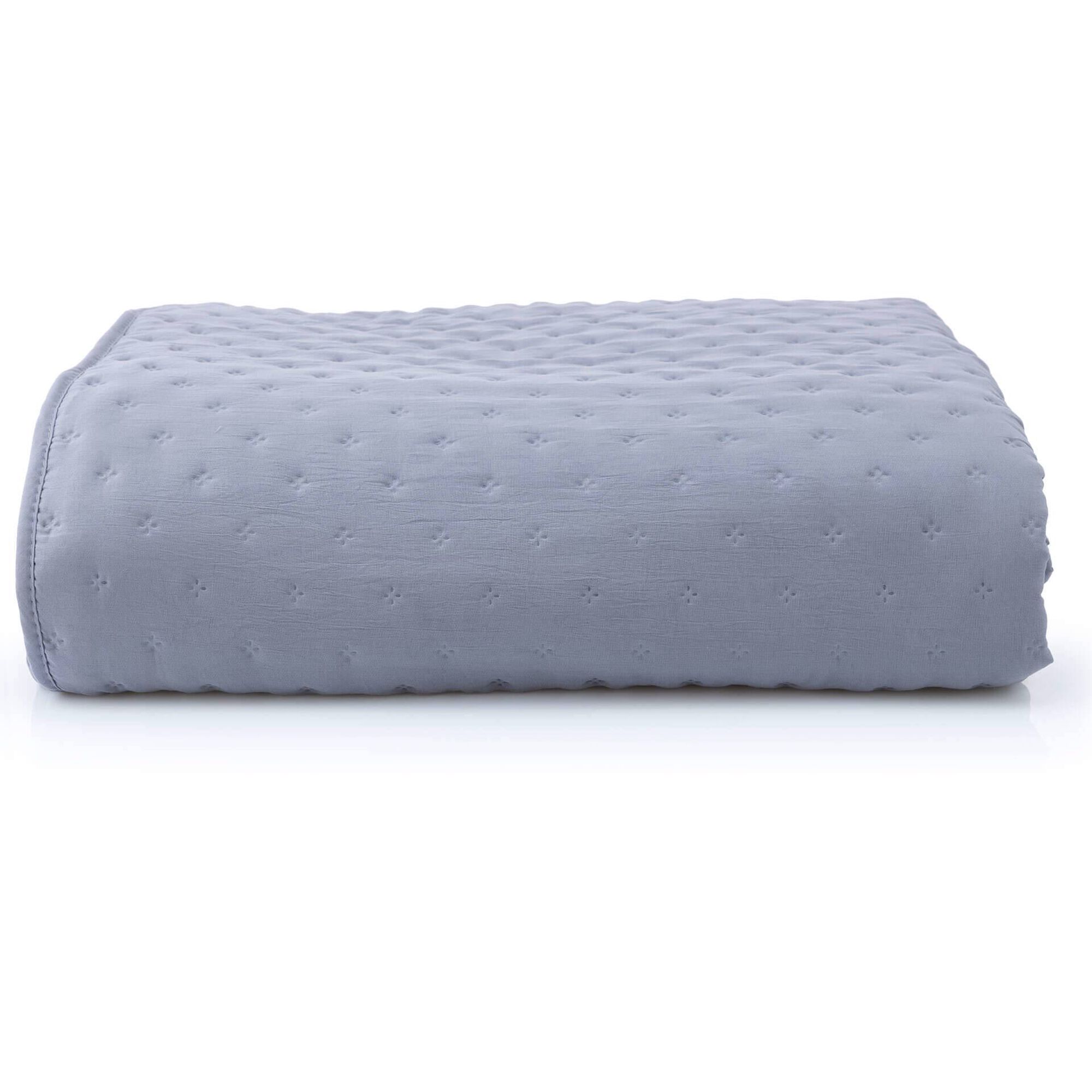 Colcha Washed 220x240cm Cinza