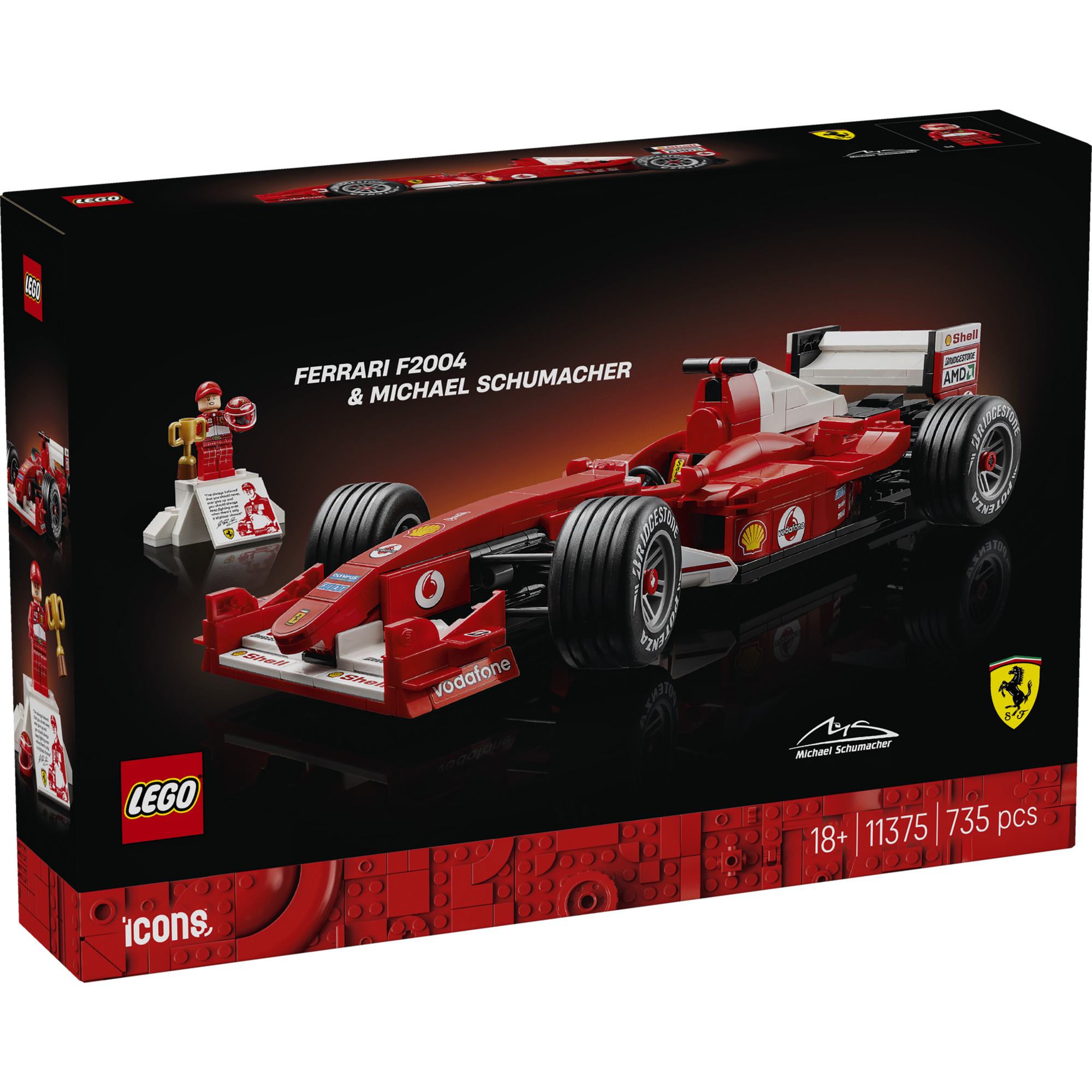 LEGO Icons - Ferrari F2004 e Michael Schumacher - 11375