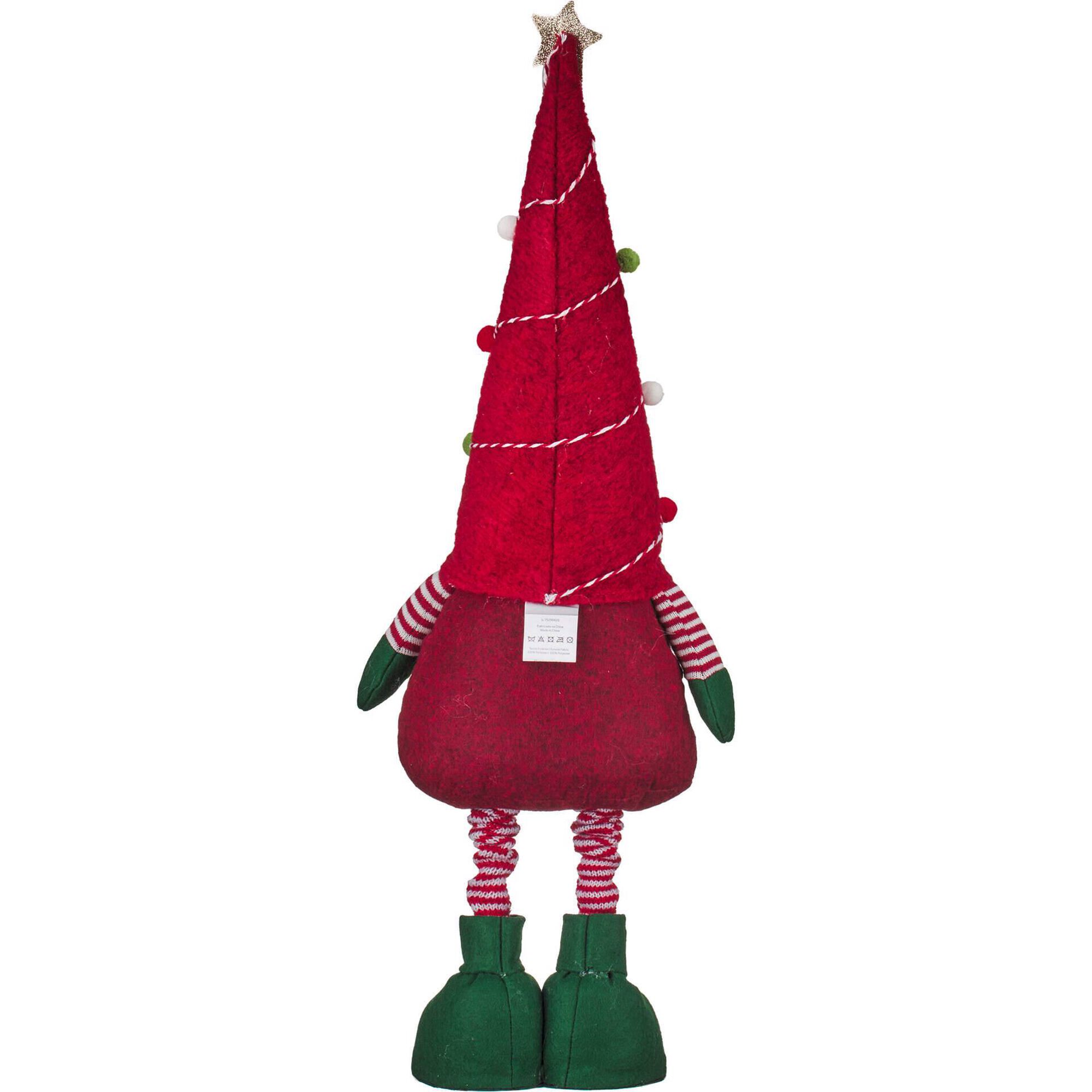 Gnomo Decorado Vermelho em Pé 70cm