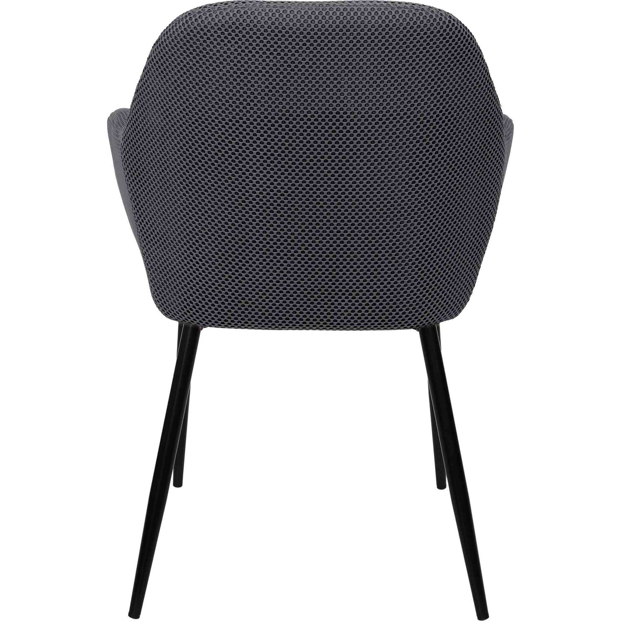 Conjunto de 2 Cadeiras Estofadas Cinza Atom