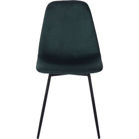 Cadeira Estofada Verde Velvet Kasa