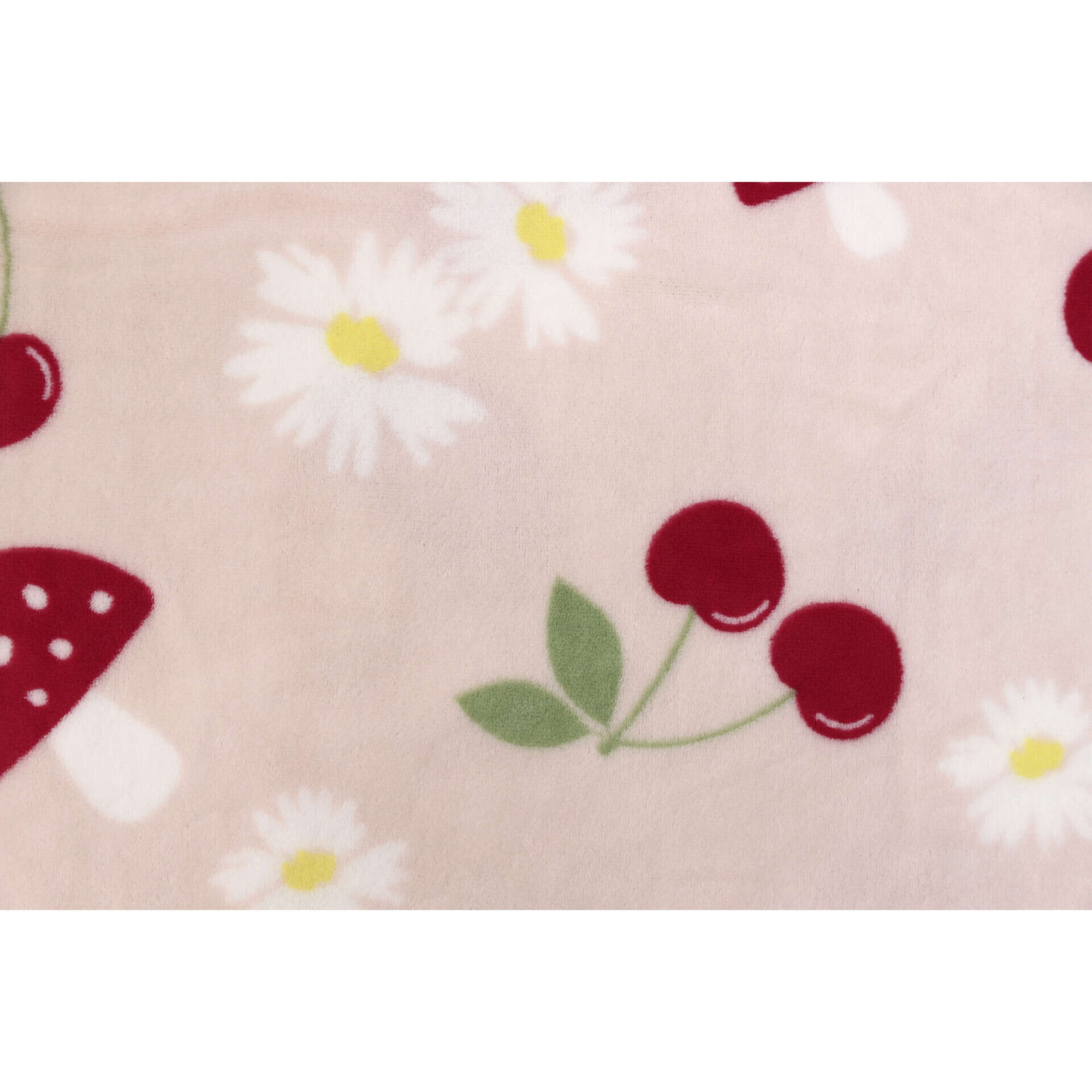 Manta Flanela 130x160cm Cerejas