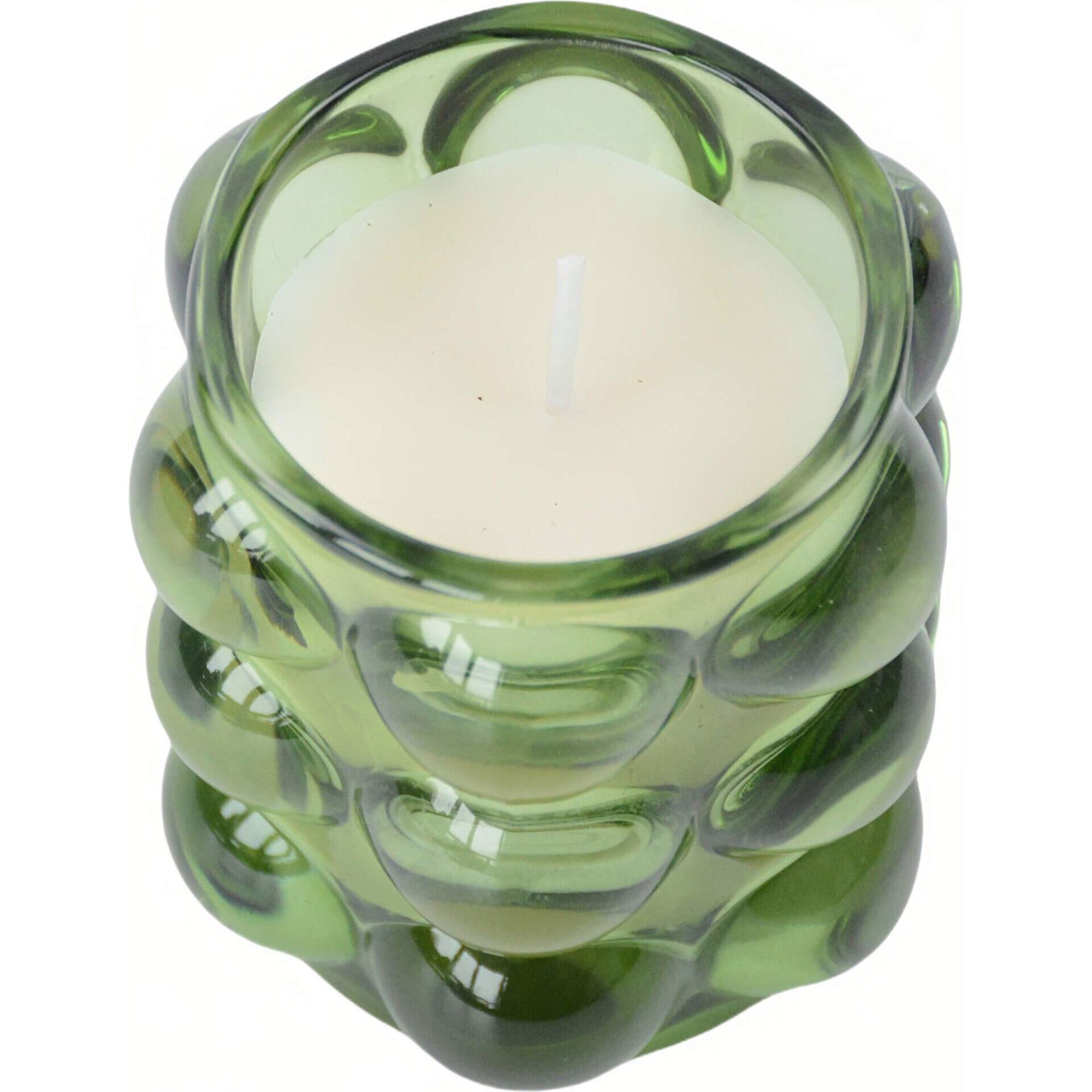 Vela Copo Alto 130g Bolas Verde