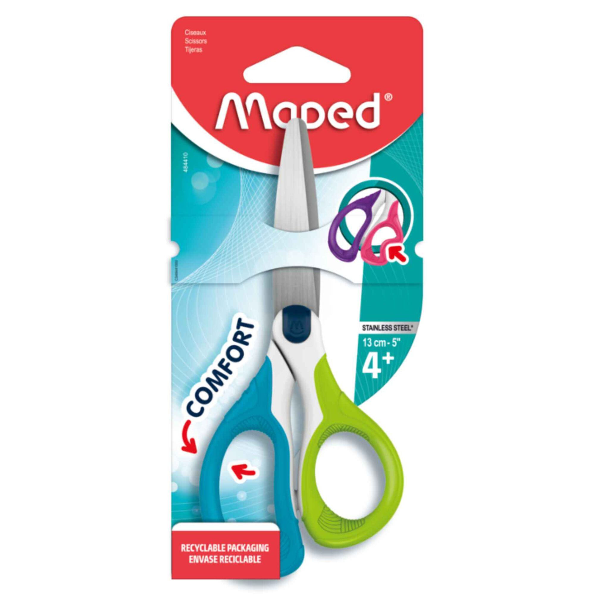 Tesoura Assim&eacute;trica Sensoft 13cm Maped