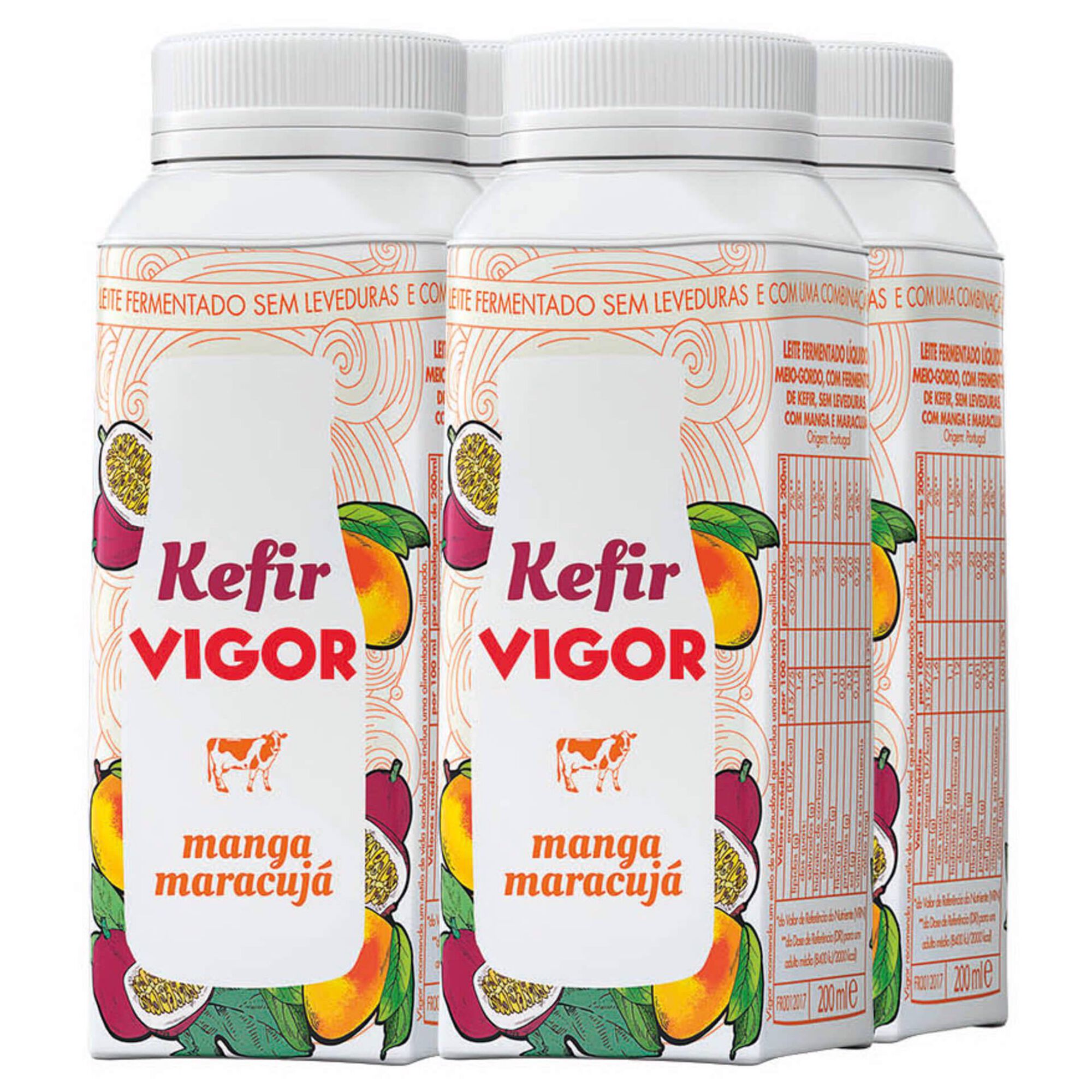 Leite Kefir Manga e Maracujá