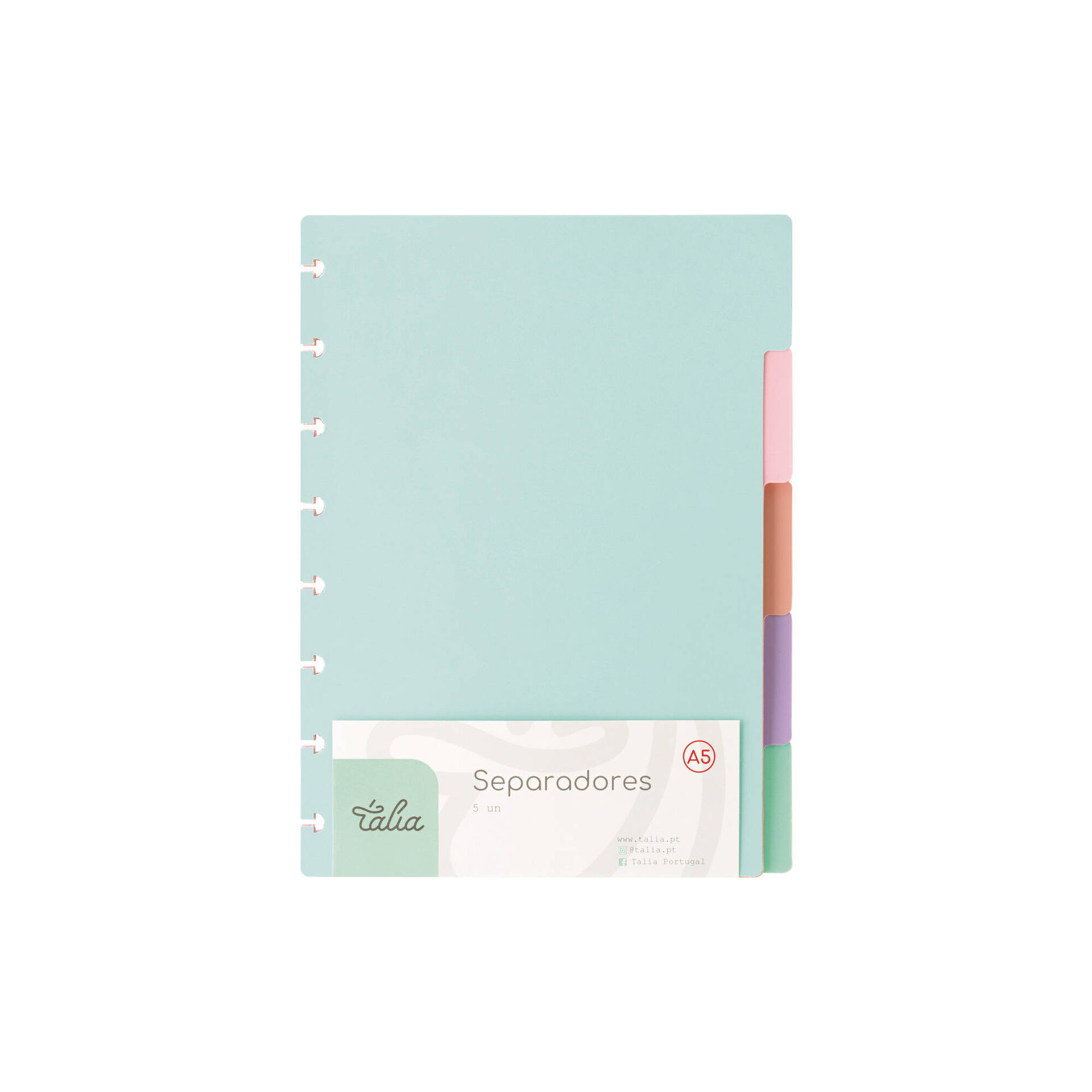 Separadores A5 5 Divisórias para Caderno Smart