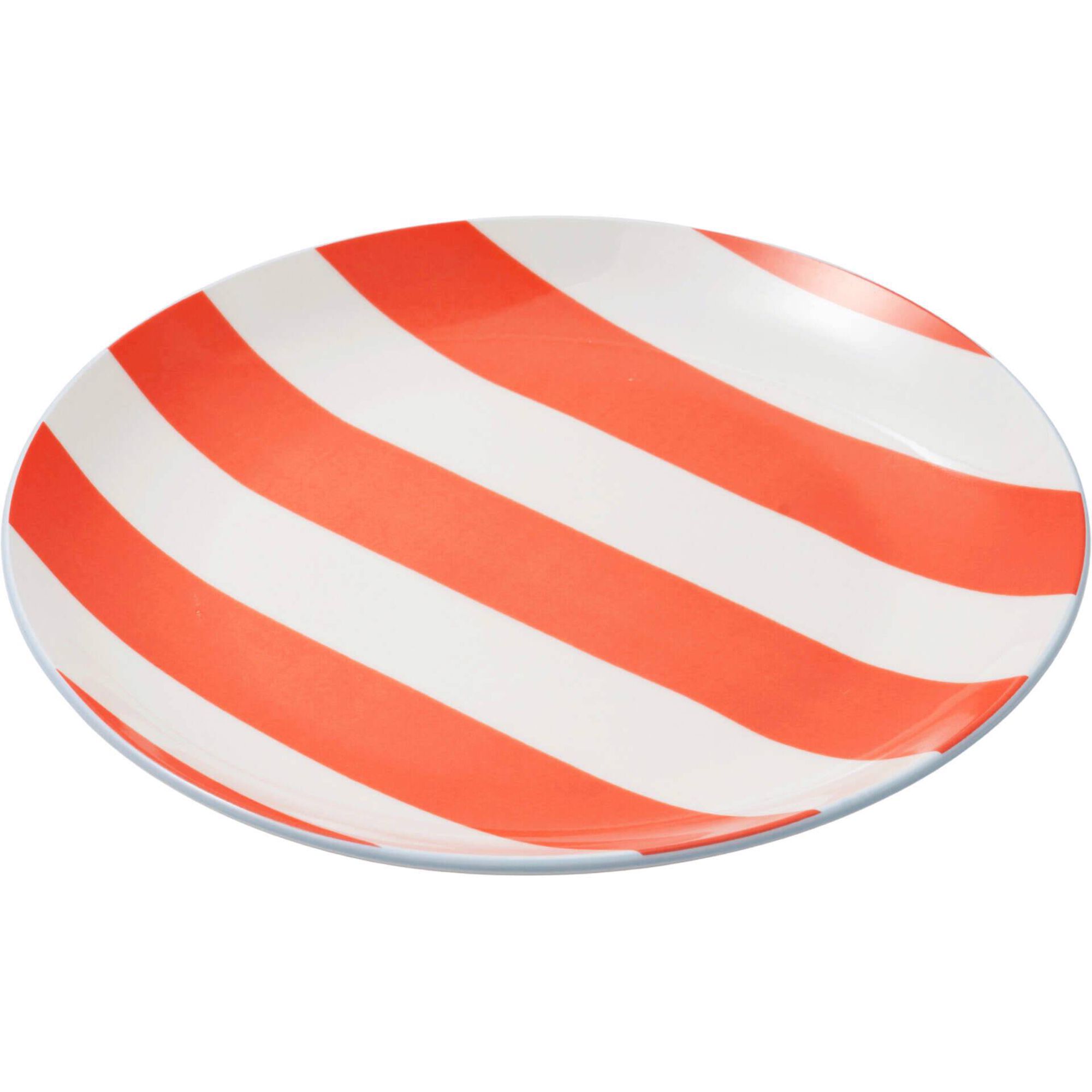 Prato 20,5cm Riscas Laranja Kasa