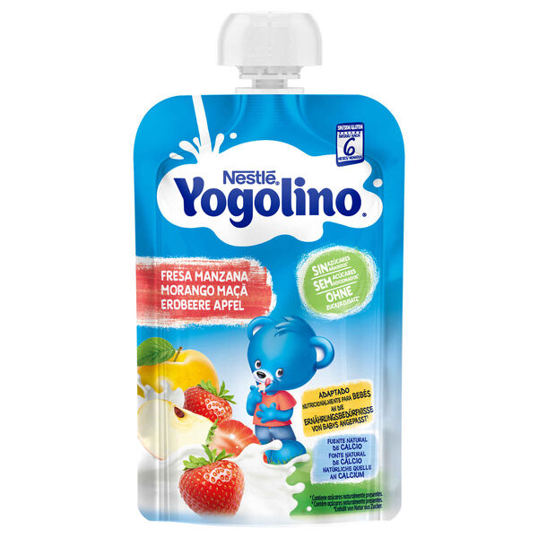 Alimento Lácteo de Morango e Maçã sem Glúten +8M Yogolino