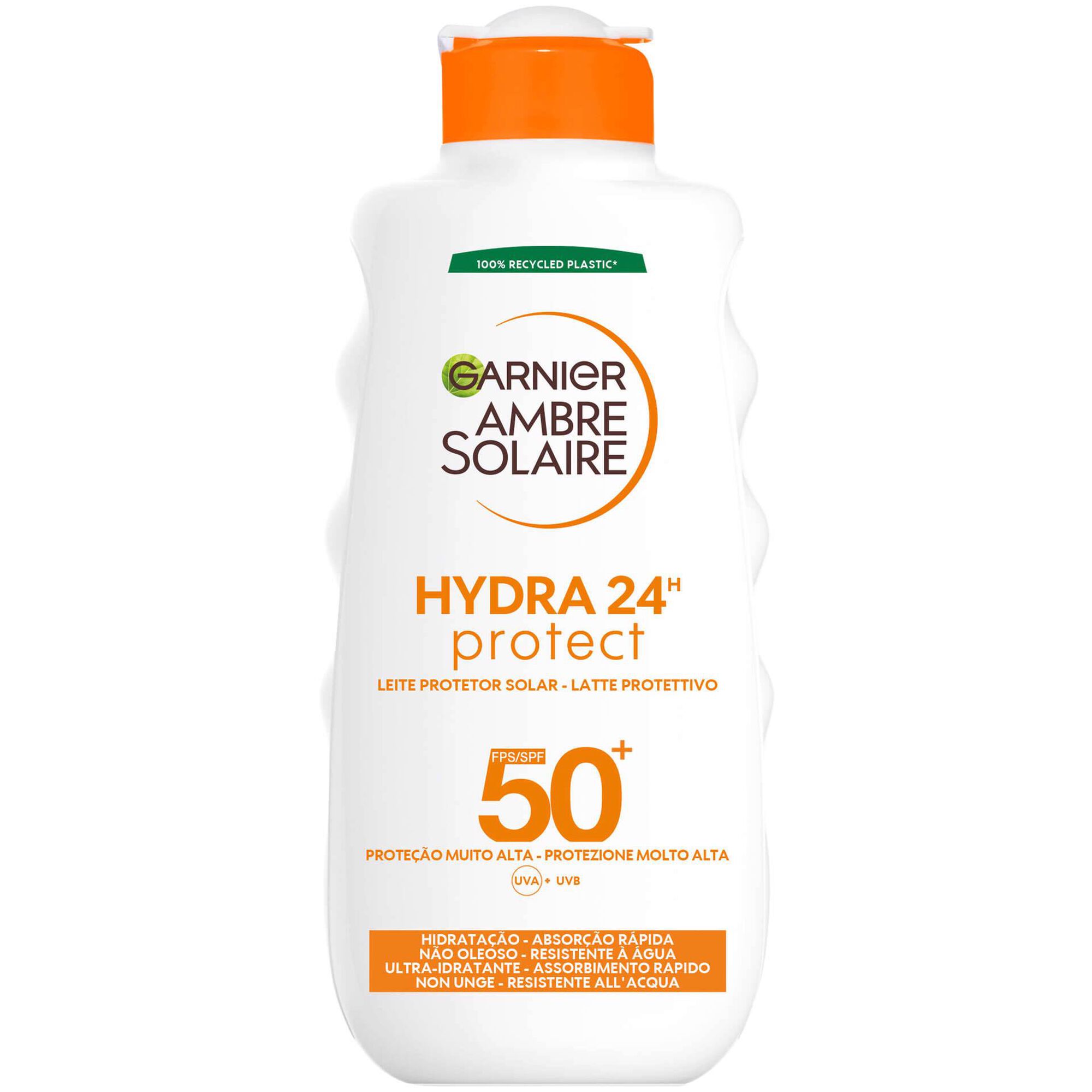 Protetor Solar Leite Hydra 24h Protect FPS 50+ Garnier Ambre Solaire