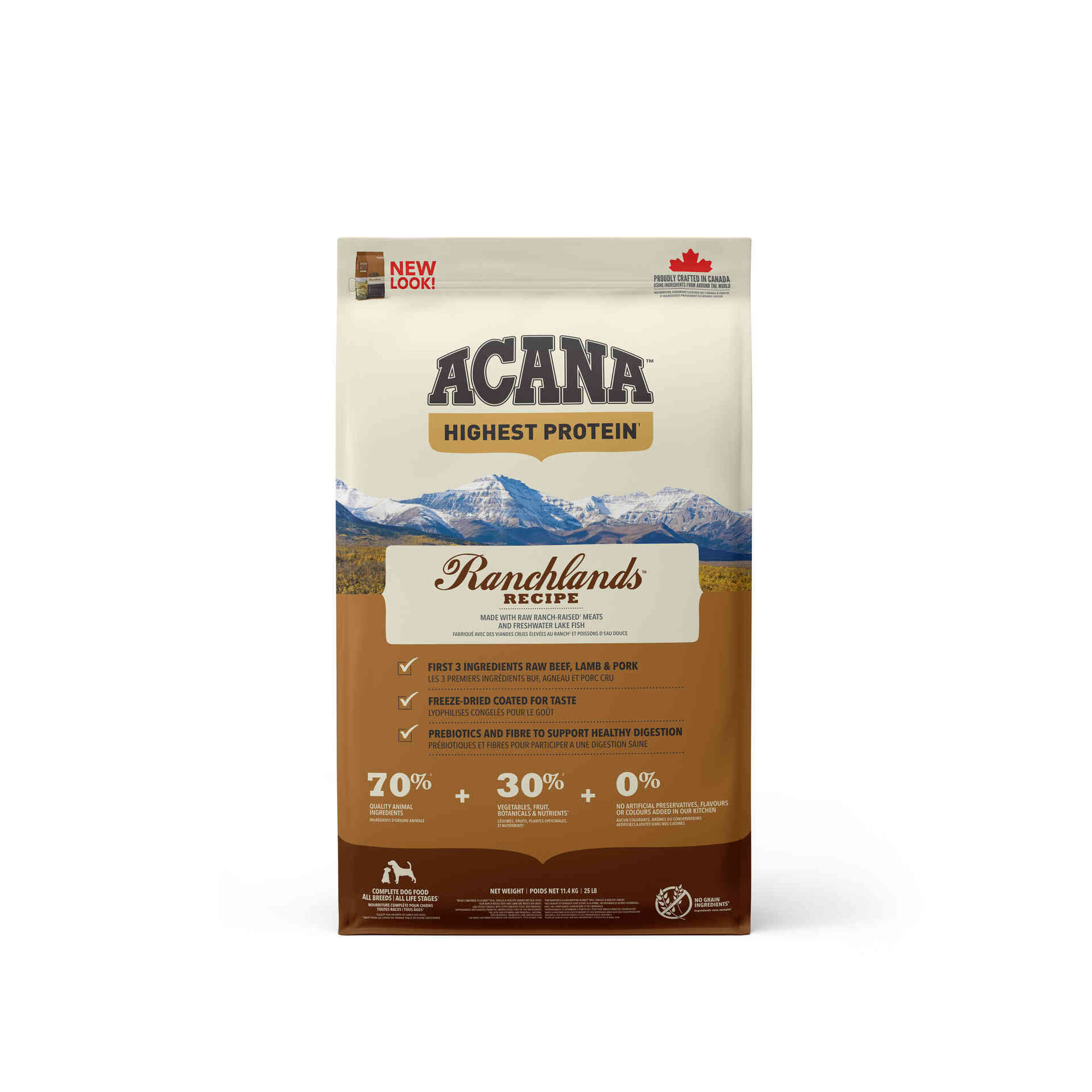 Ra&ccedil;&atilde;o para C&atilde;o Highest Protein Ranchlands Recipe Acana