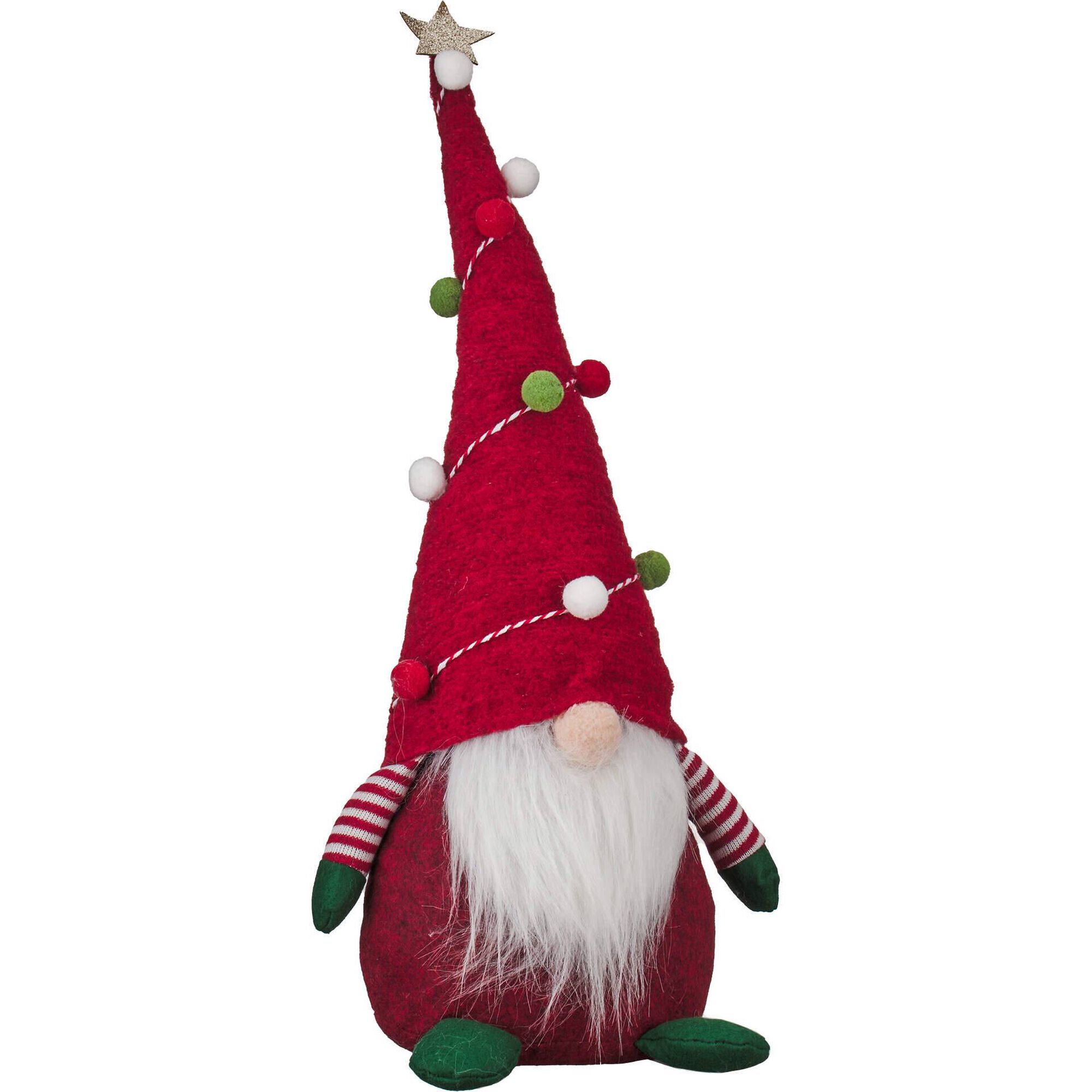 Gnomo Decorado Vermelho Sentado 50cm