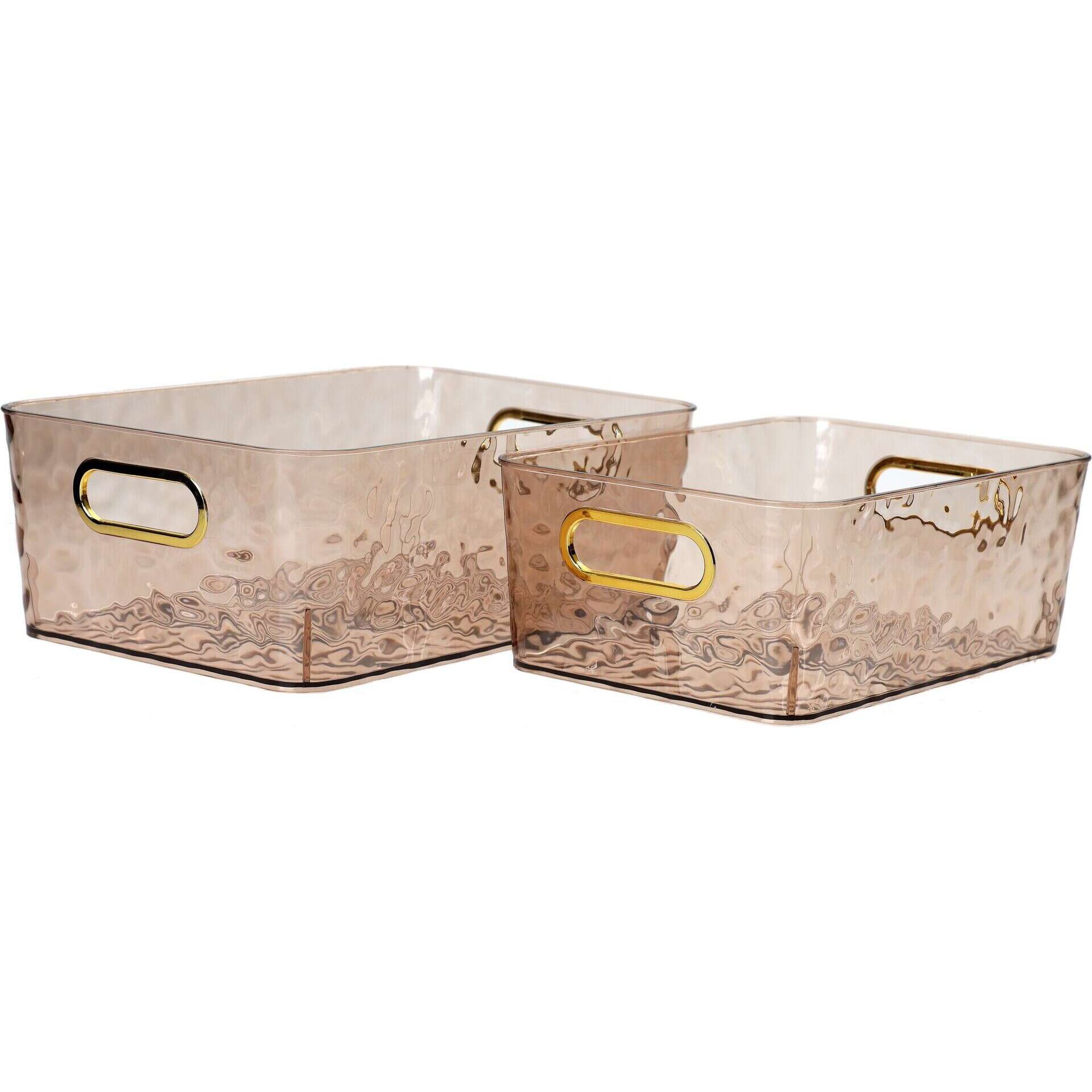 Cesto Acrílico 29x20x10,1cm Rosa