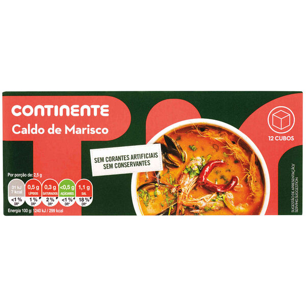 Caldo de Marisco Cubos Continente