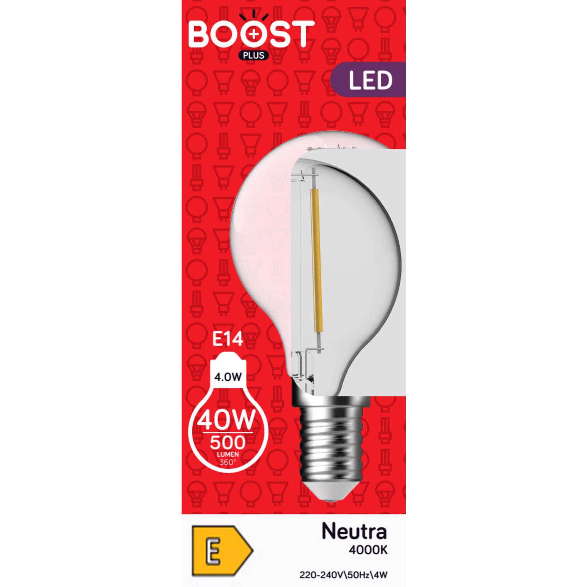 Lâmpada LED Esférica E14 4000K 40W