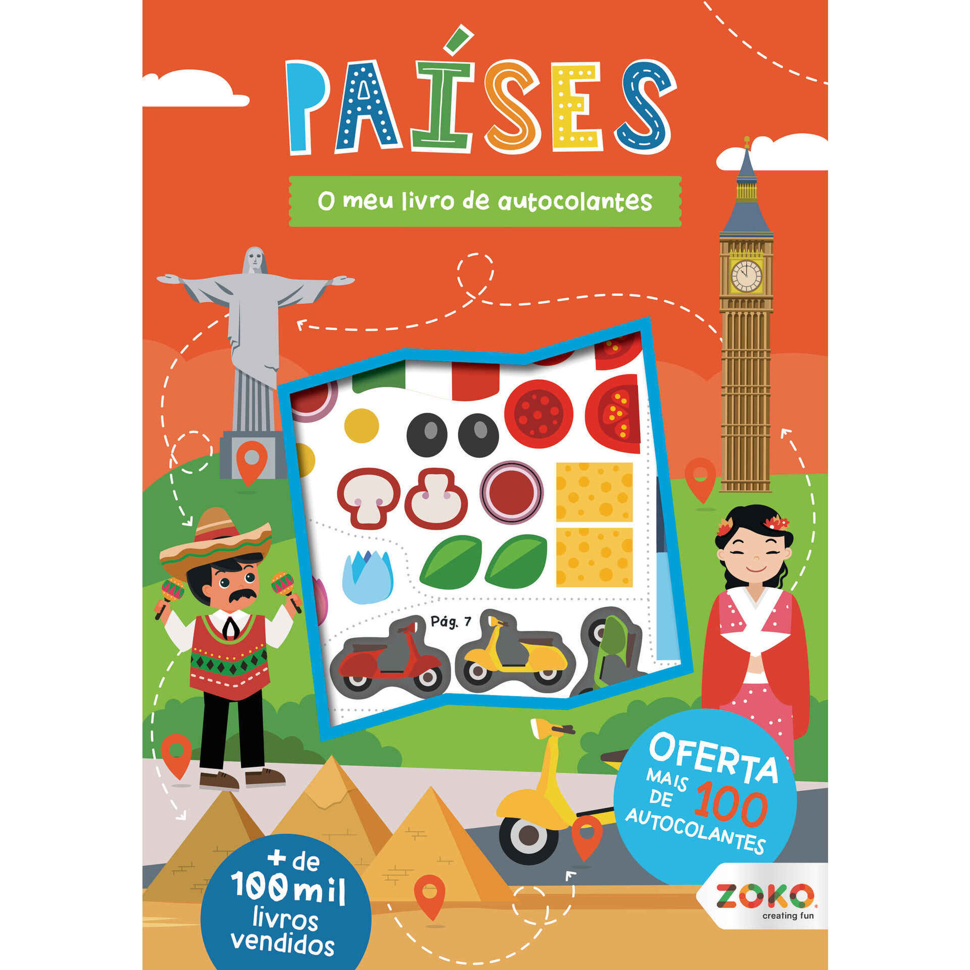 O Meu Livro de Autocolantes - Os Países O Meu Livro de Autocolantes - Os Países