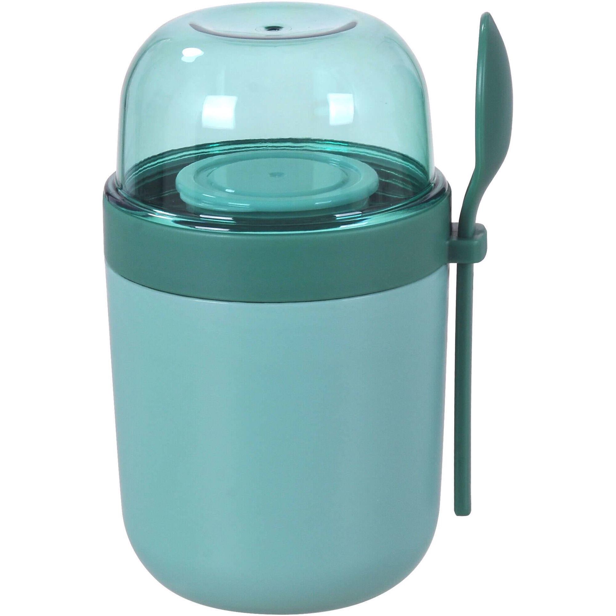 Ta&ccedil;a para Iogurte com Divis&oacute;rias e Colher Verde
