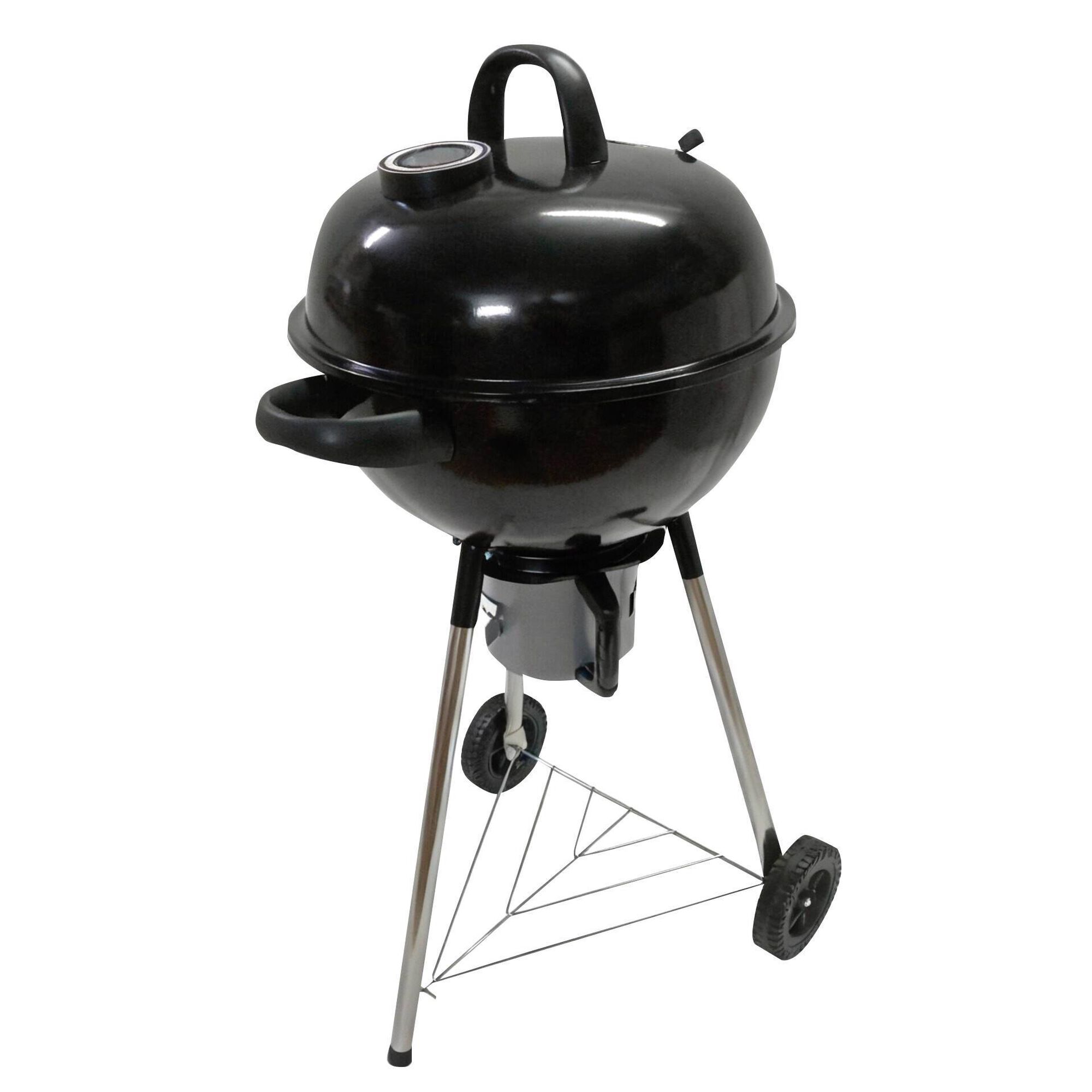 Barbecue Carv&atilde;o 54x53,5x100cm Preto Ericeira BBQ Collection