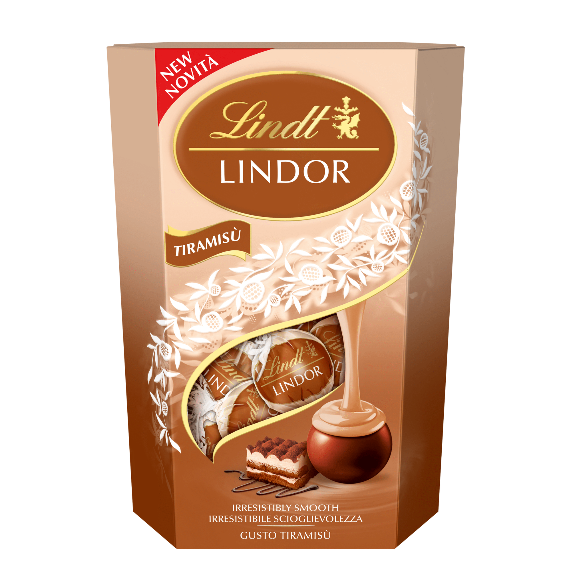 Bombons de Chocolate de Leite e Tiramisu Lindor Cornet Lindt