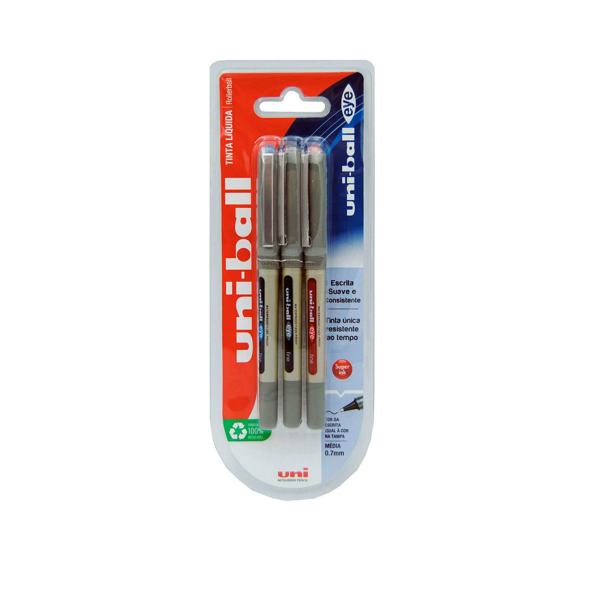 Roller de Tinta Azul, Preta e Vermelha Roller de Tinta Azul, Preta e Vermelha