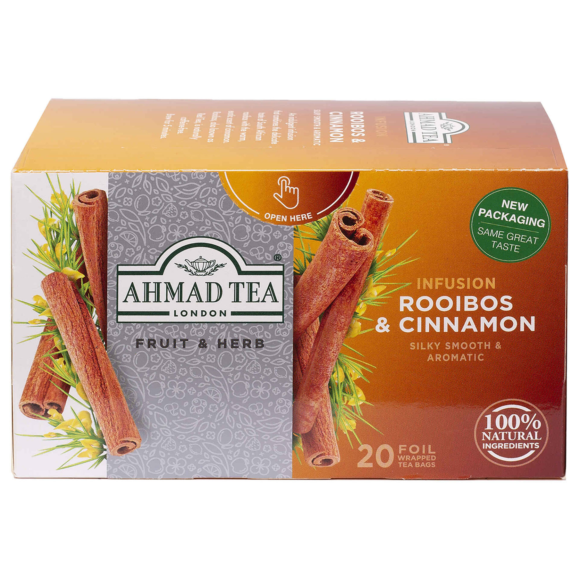 Infus&atilde;o Rooibos e Canela Saquetas Ahmad