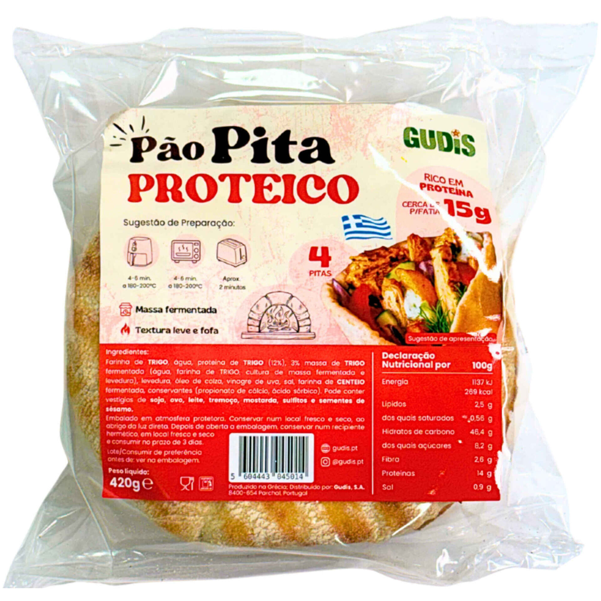P&atilde;o Pita Prote&iacute;co