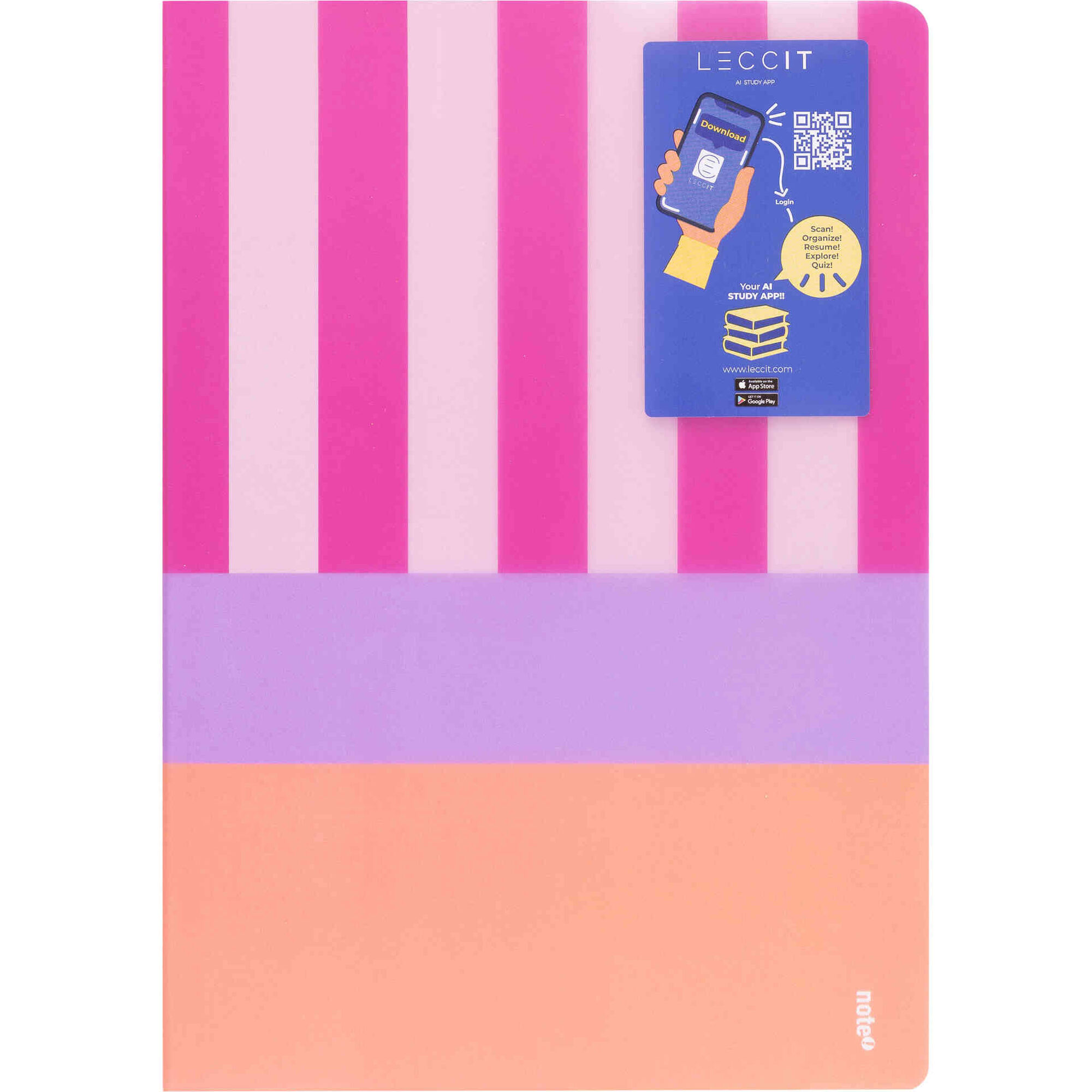 Caderno Note! Agrafado Flex&iacute;vel A4 Quadriculado Dynamic para App Leccit (v&aacute;rias cores)