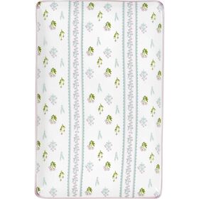 Travessa Retangular 25x16x2,2cm Cru com Flores e Risca Travessa Retangular 25x16x2,2cm Cru com Flores e Risca