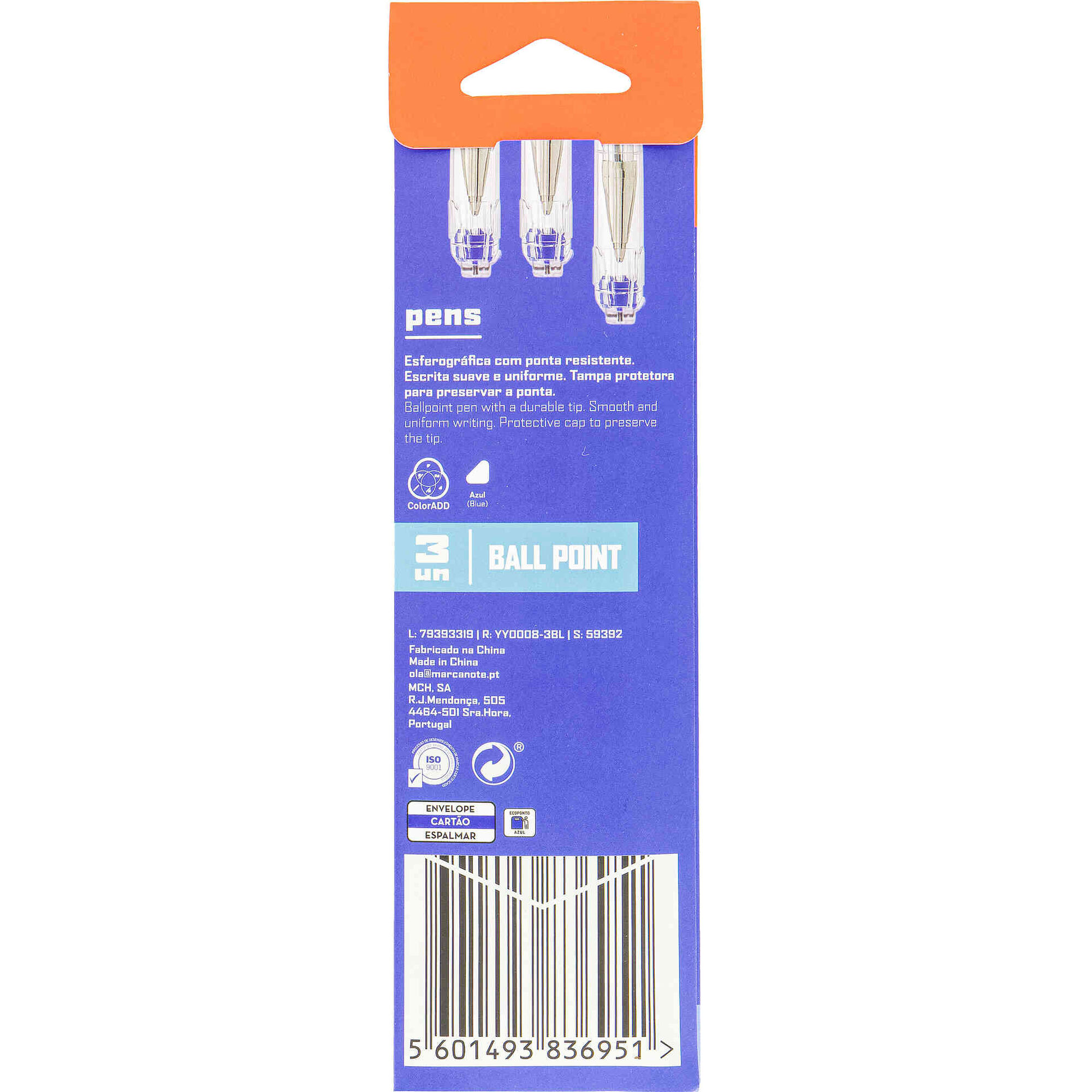 Conjunto 3  Esferogr&aacute;ficas de Tinta Azul Note!