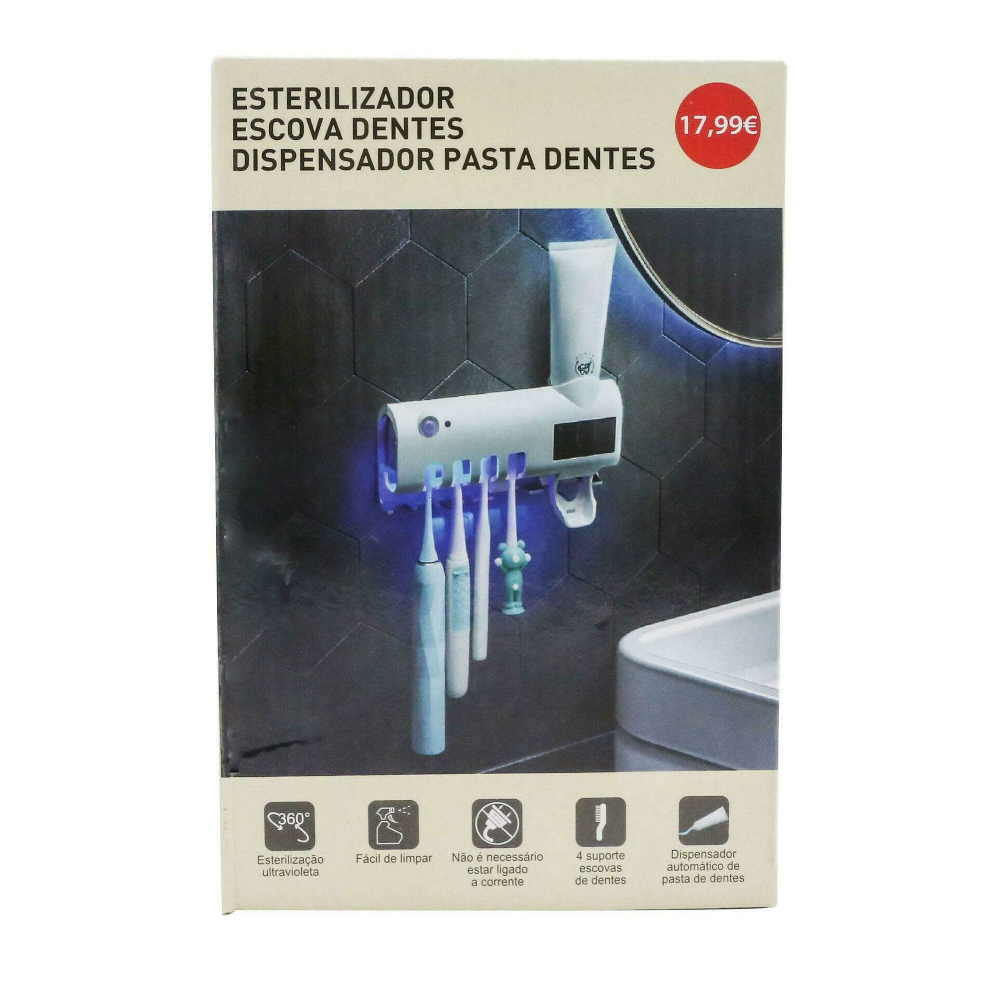 Esterilizador e Dispensador de Pasta de Dentes Bazar&atilde;o