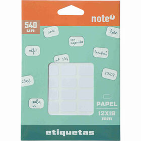 Conjunto 540 Etiquetas Aderentes 12x18mm Note!