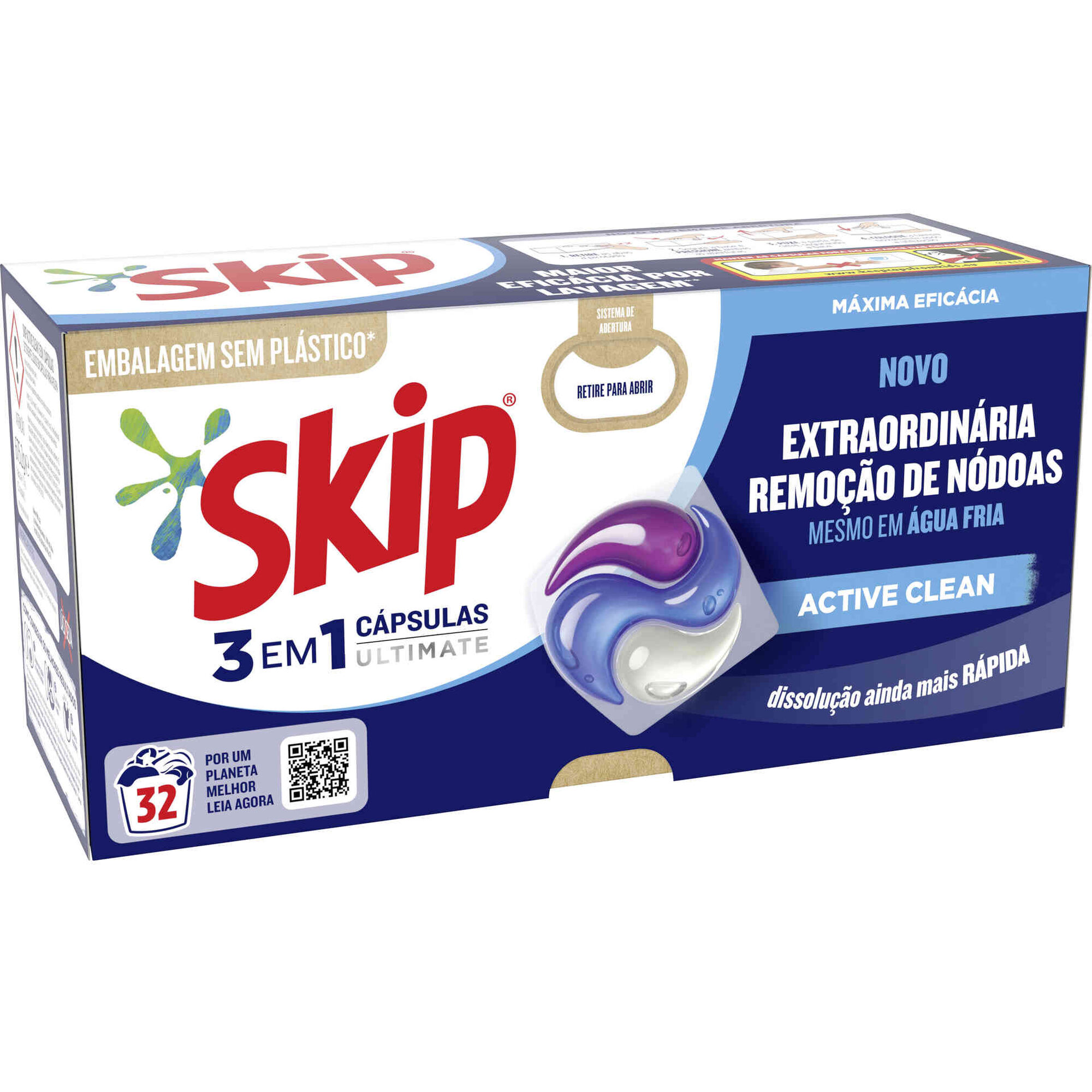 Detergente Máquina Roupa Cápsulas Active Clean