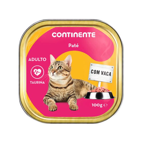 Comida Húmida para Gato Adulto Patê Vaca Terrina Continente