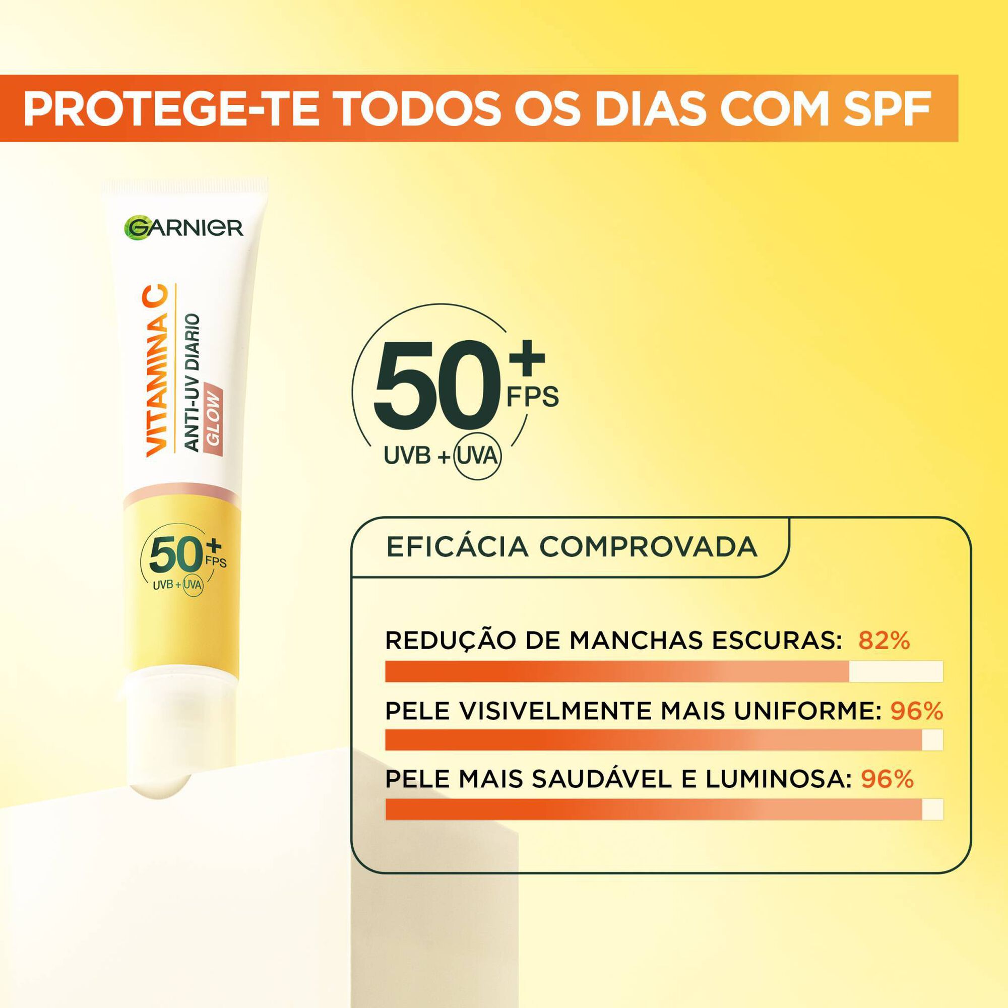 Fluido UV Diário Iluminador Glow FPS50+ Vitamina C