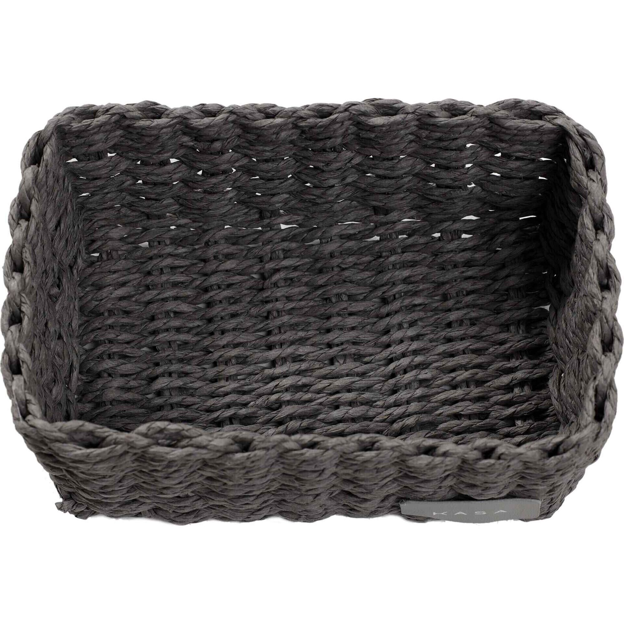 Cesto WC Retangular 21x15x10cm Cinza Escuro