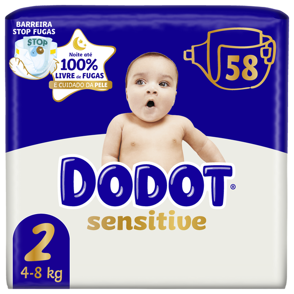 Fraldas Sensitive 4-8kg T2 Dodot