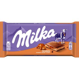 Tablete de Chocolate de Leite e Caramelo Milka