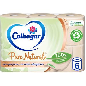 Papel Higiénico 3 Folhas Pure Natural Colhogar