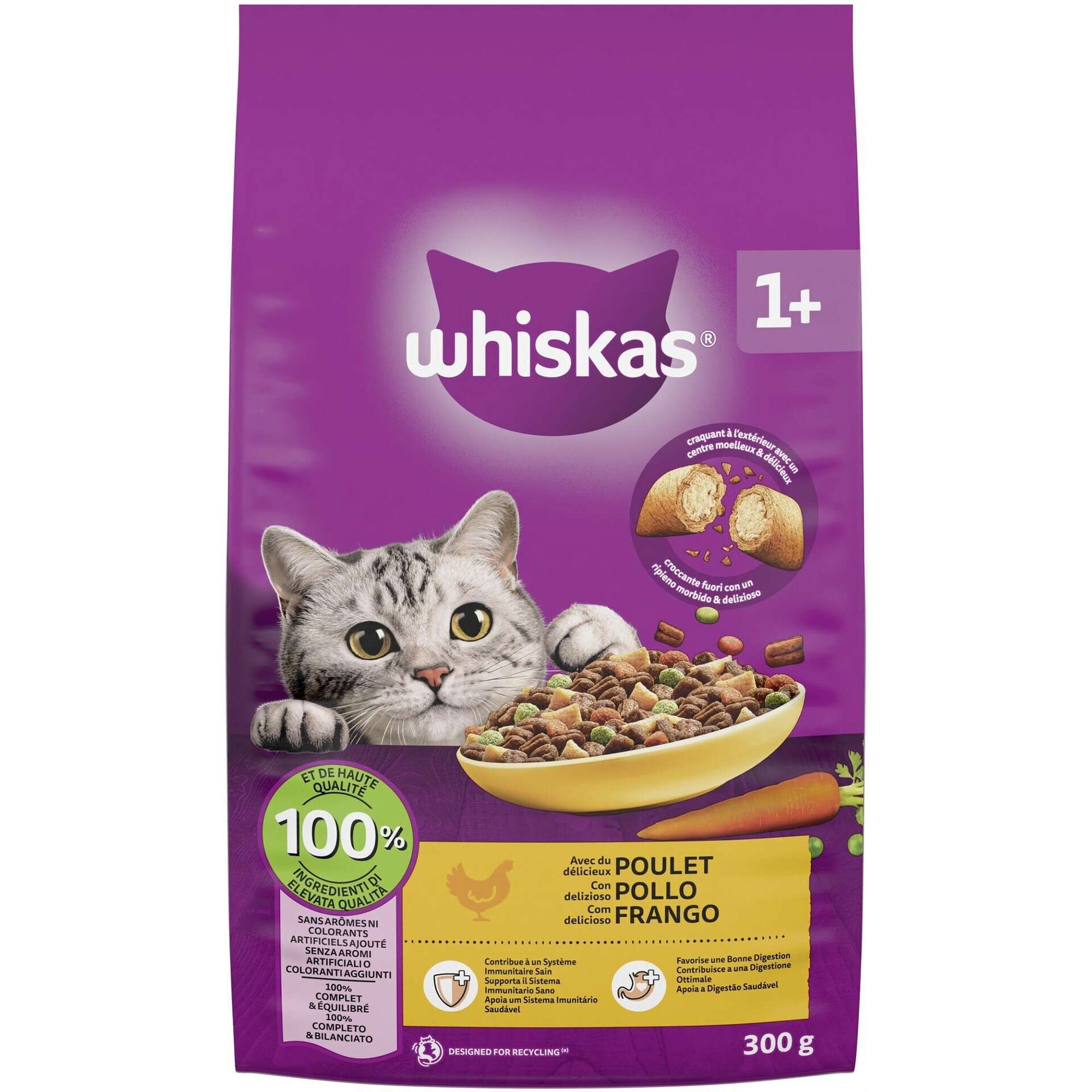 Ra&ccedil;&atilde;o para Gato Adulto Frango Whiskas
