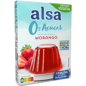 Gelatina em P&oacute; de Morango sem A&ccedil;&uacute;car Gelly-J&aacute; Alsa