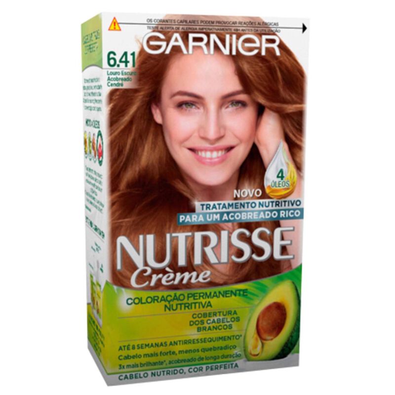 Coloração Permanente Louro Acobreado 6.41 Garnier Nutrisse